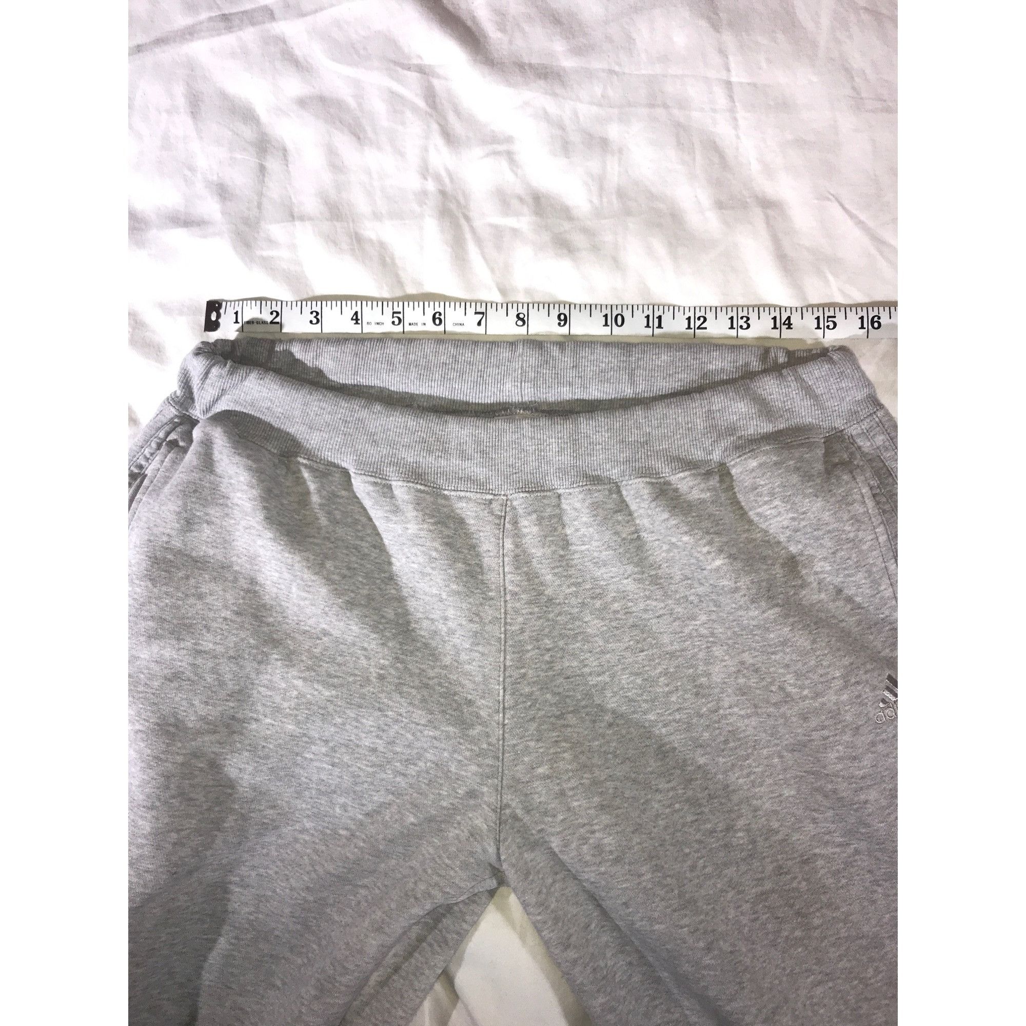 Adidas Adidas Men's Grey 3 Stripe Straight Leg Sweatpants Size US 32 / EU 48 - 4 Thumbnail