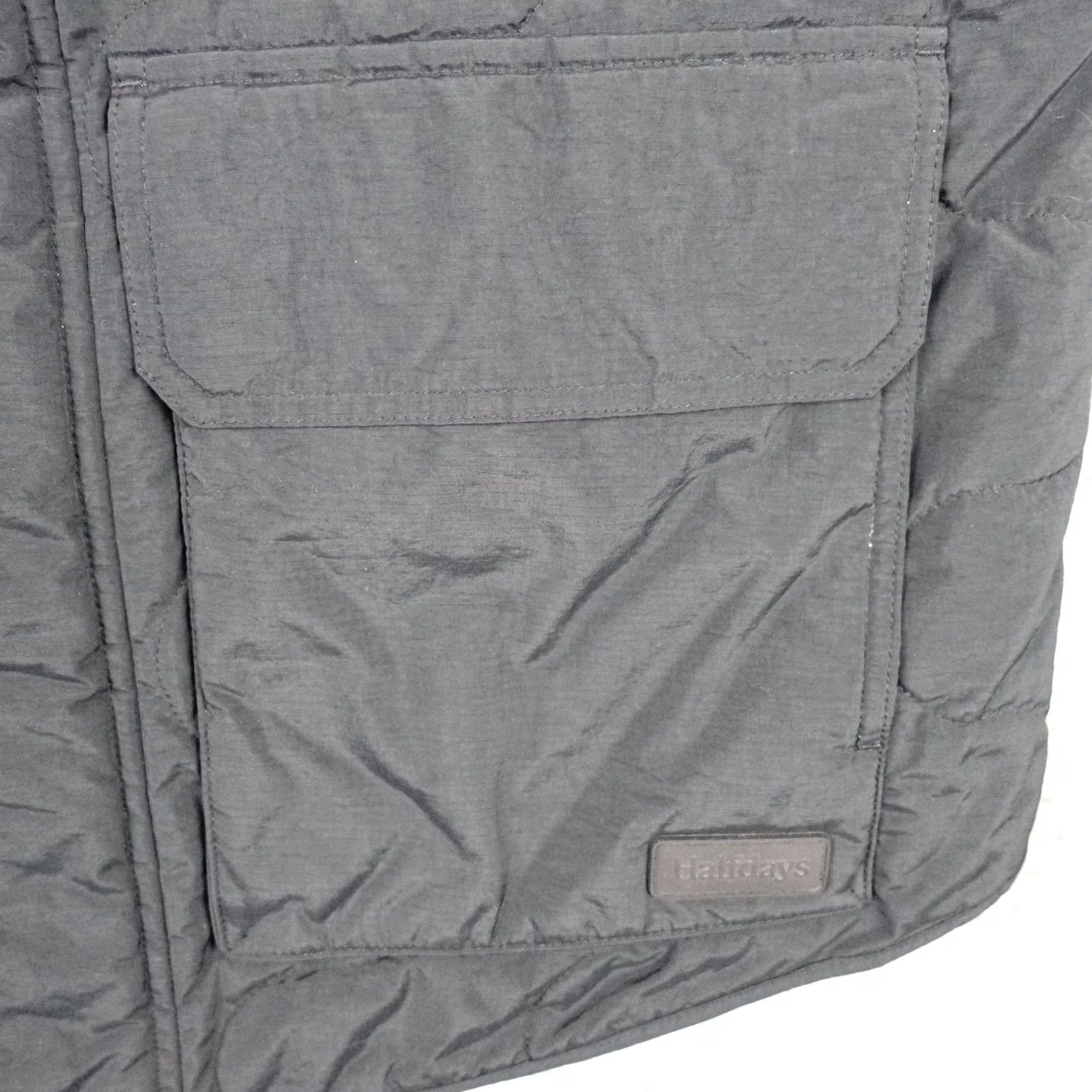 Vintage Halfdays Vest Womens Medium Black Quilted Primaloft Insulated Puffer Zip Pockets Size M / US 6-8 / IT 42-44 - 3 Thumbnail