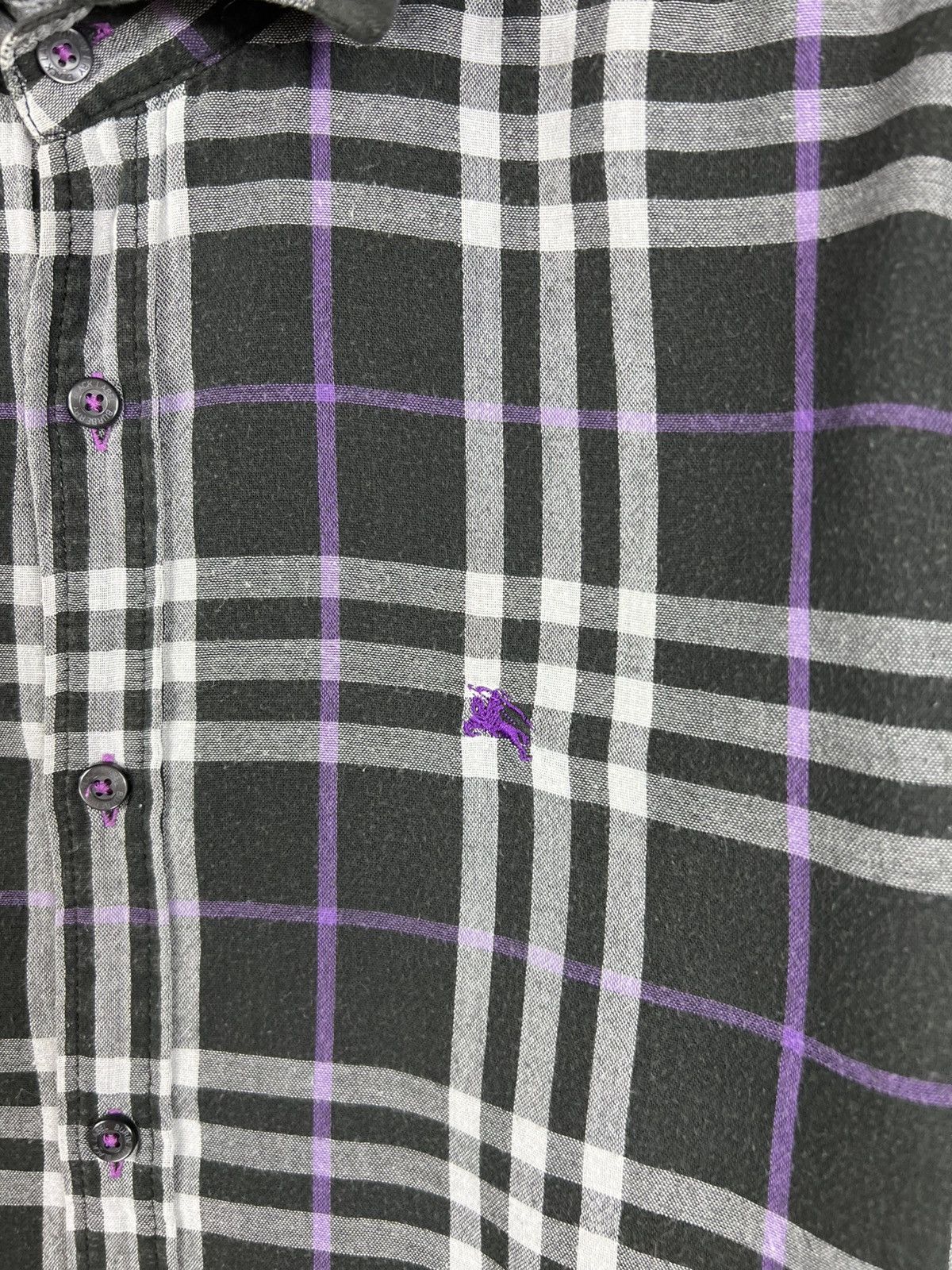 Burberry Vintage Burberry black label japanese brand checked shirt Size US M / EU 48-50 / 2 - 7 Thumbnail