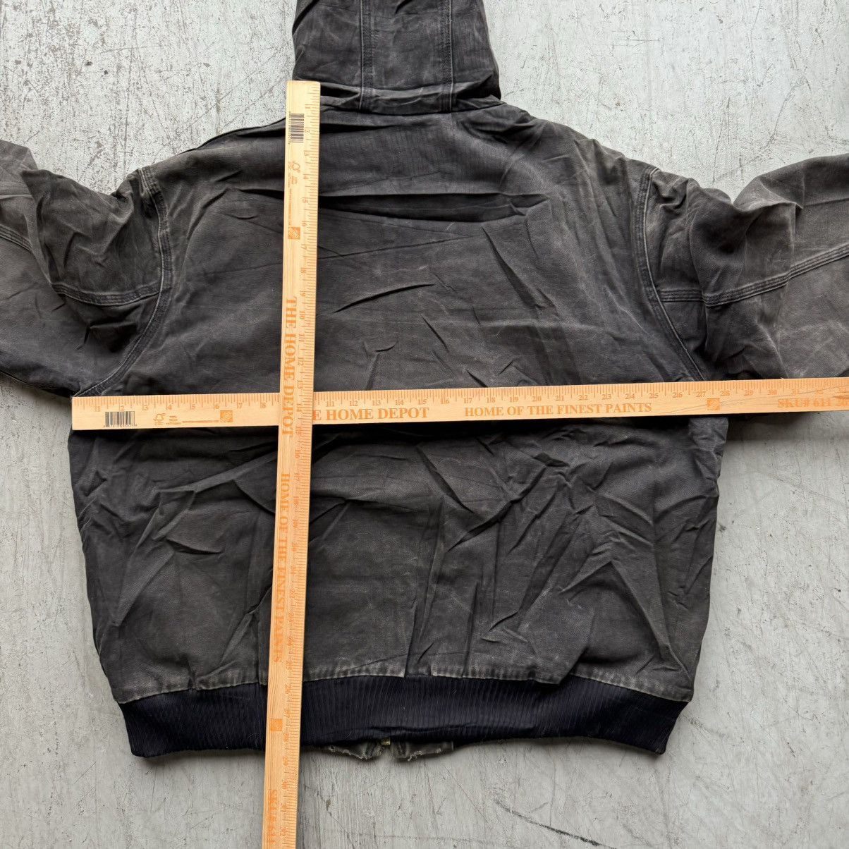Carhartt × Vintage Vintage Carhartt Black Faded Distressed Jacket Hoodie Size US XXL / EU 58 / 5 - 4 Thumbnail