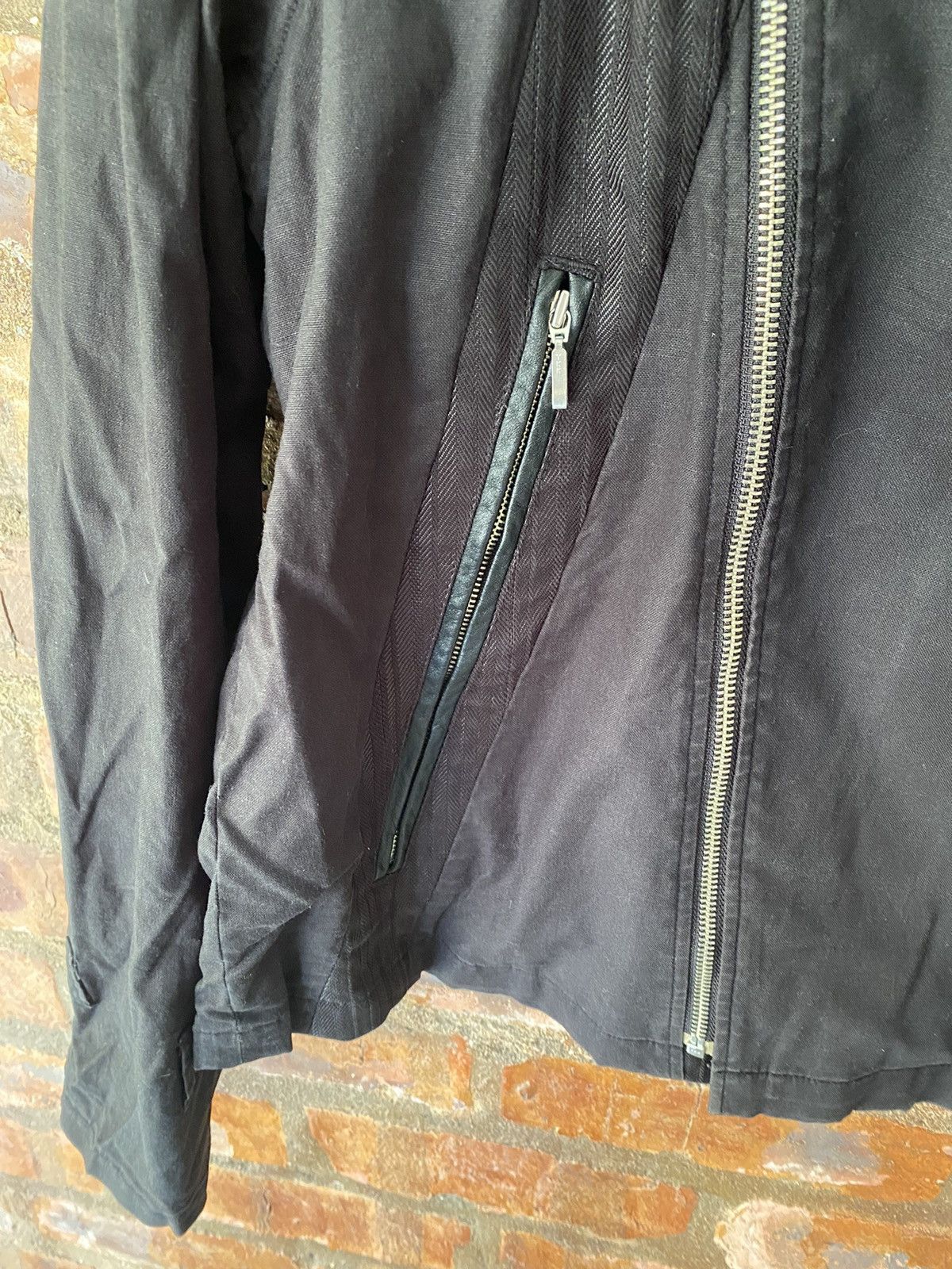 Beams Plus × Needles 2000s Beams Influence Link Leather trim texture jacket Size US S / EU 44-46 / 1 - 6 Thumbnail