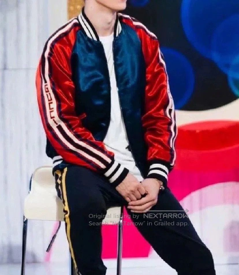 Gucci gucci red blue logo reversible bomber jacket. Size US L / EU 52-54 / 3 - 5 Thumbnail