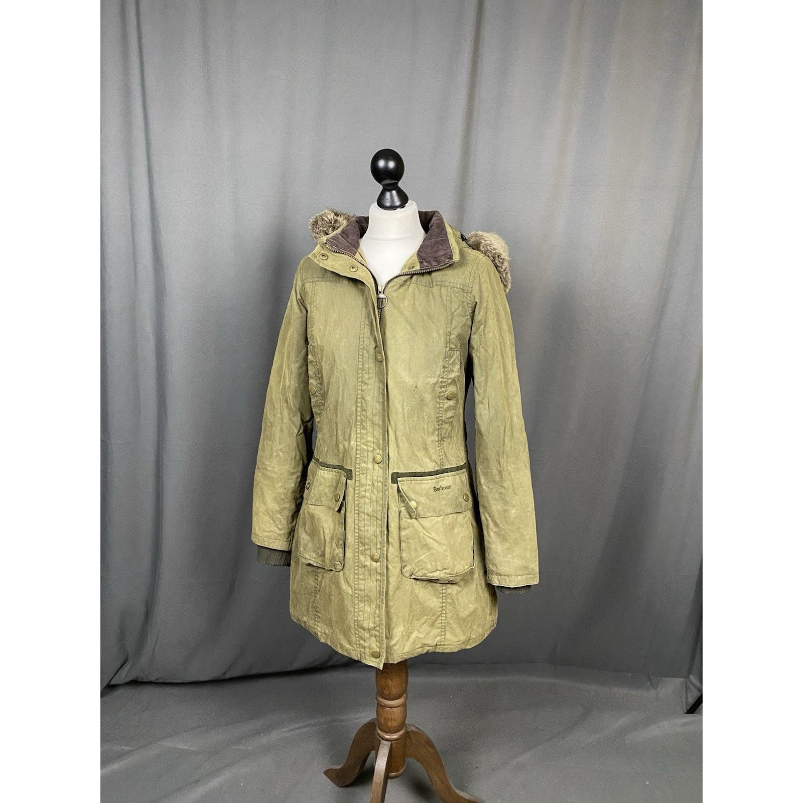 Barbour Barbour Brittania Green Waxed Winter Insulated Parka Jacket Size M / US 6-8 / IT 42-44 - 5 Thumbnail