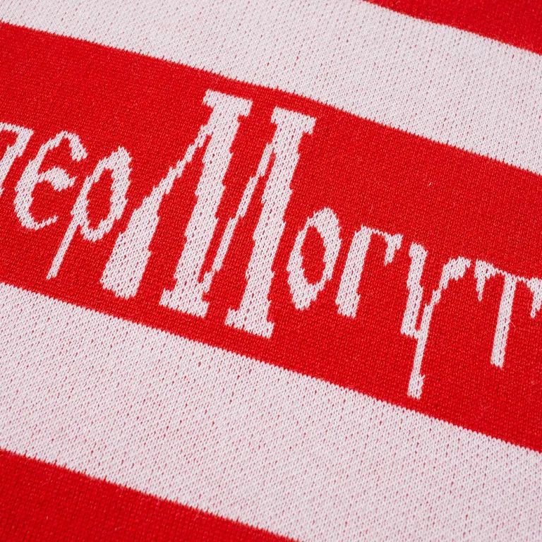 PACCBET o1mle0724 Striped Crewneck Jumper in Red & White Size US M / EU 48-50 / 2 - 3 Thumbnail