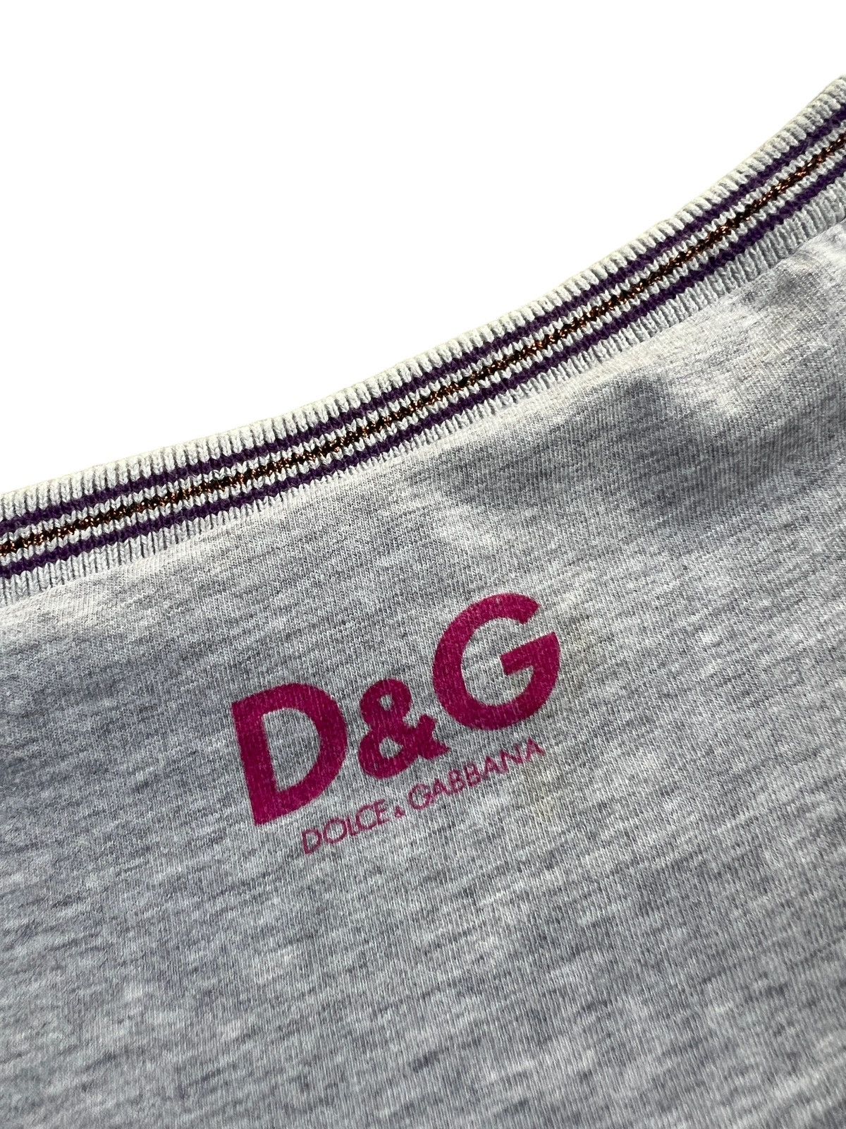 Dolce & Gabbana × Vintage Y2K Dolce & Gabbana Wide Neck Summer Tshirt Size XS / US 0-2 / IT 36-38 - 5 Thumbnail