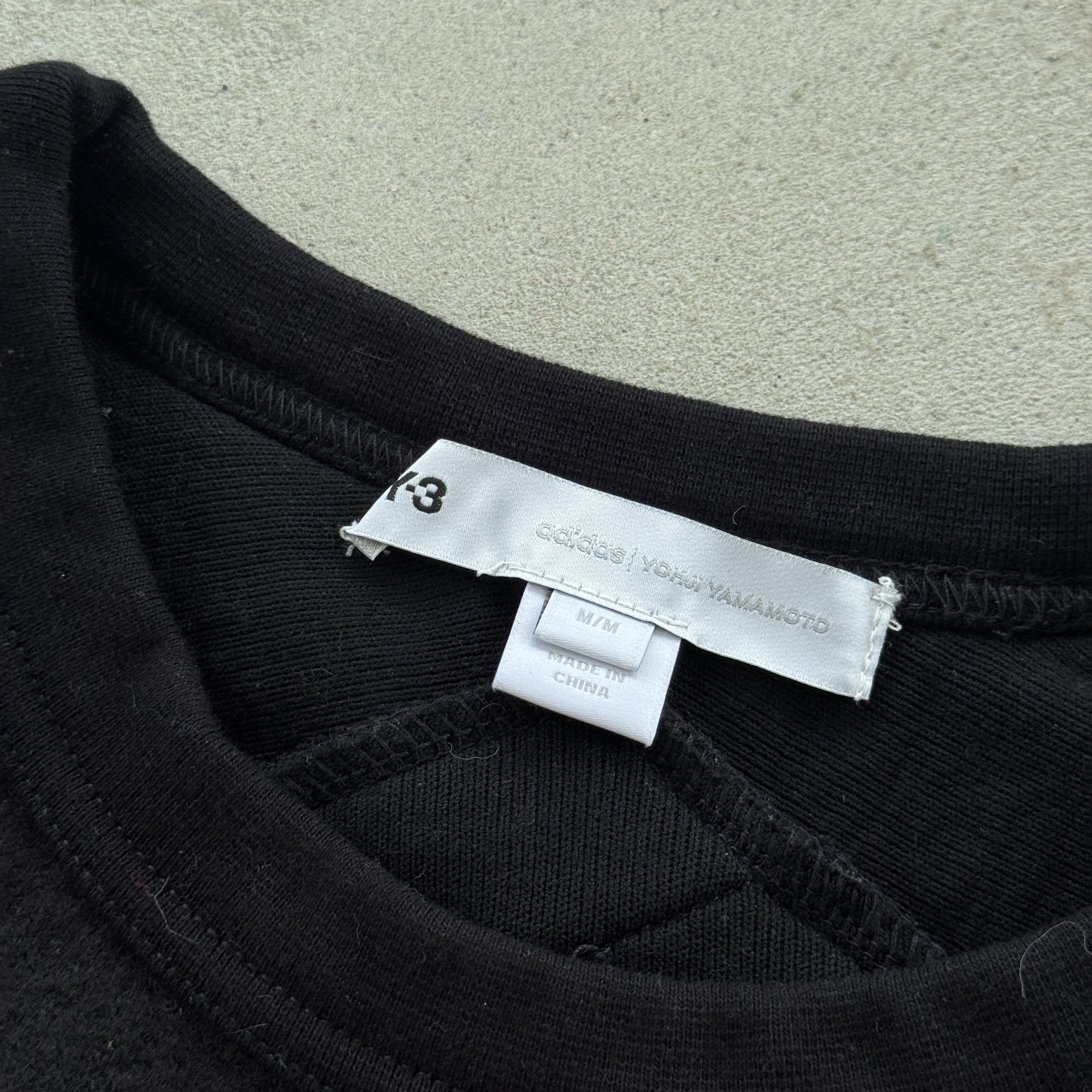 Adidas × Y-3 Adidas Y-3 Yohji Yamamoto Sleeve Patch Sweatshirt Black M Size US M / EU 48-50 / 2 - 9 Thumbnail