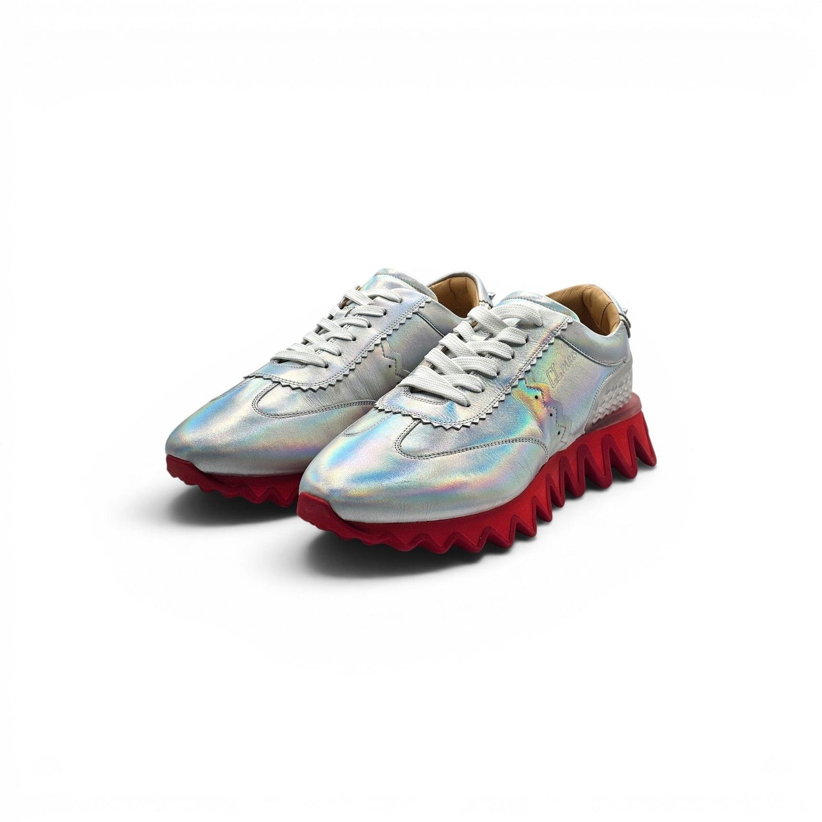 Christian Louboutin Astroloubi Silver Iridescent Red Bottom Sneakers EU 42 US 9 Size US 9 / EU 42 - 1 Thumbnail