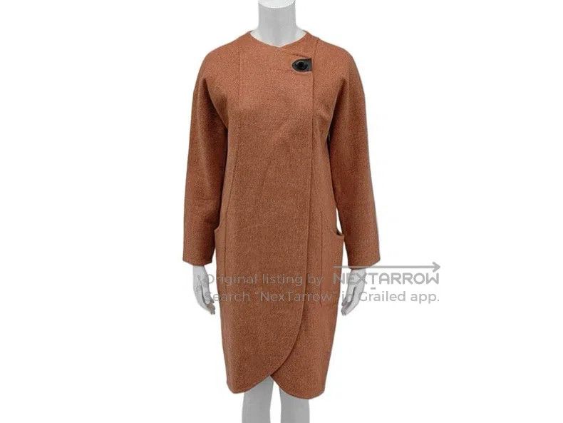 Hermes Hermes Autumn orange cashmere coat Size XXS / US 00 / IT 34 - 1 Thumbnail