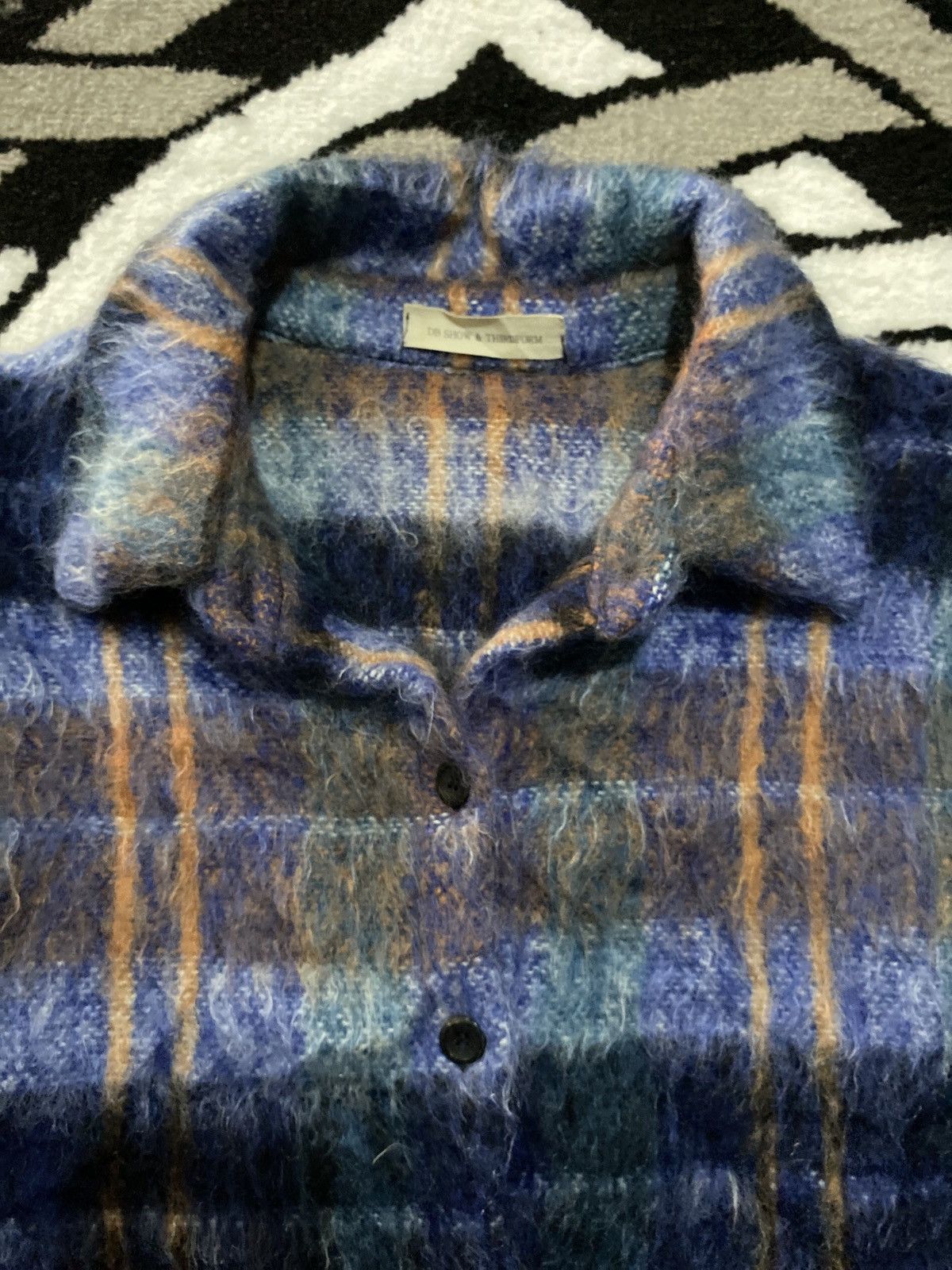 Acne Studios Mohair Plaid Knit Button Shirt DB show Size US M / EU 48-50 / 2 - 3 Thumbnail