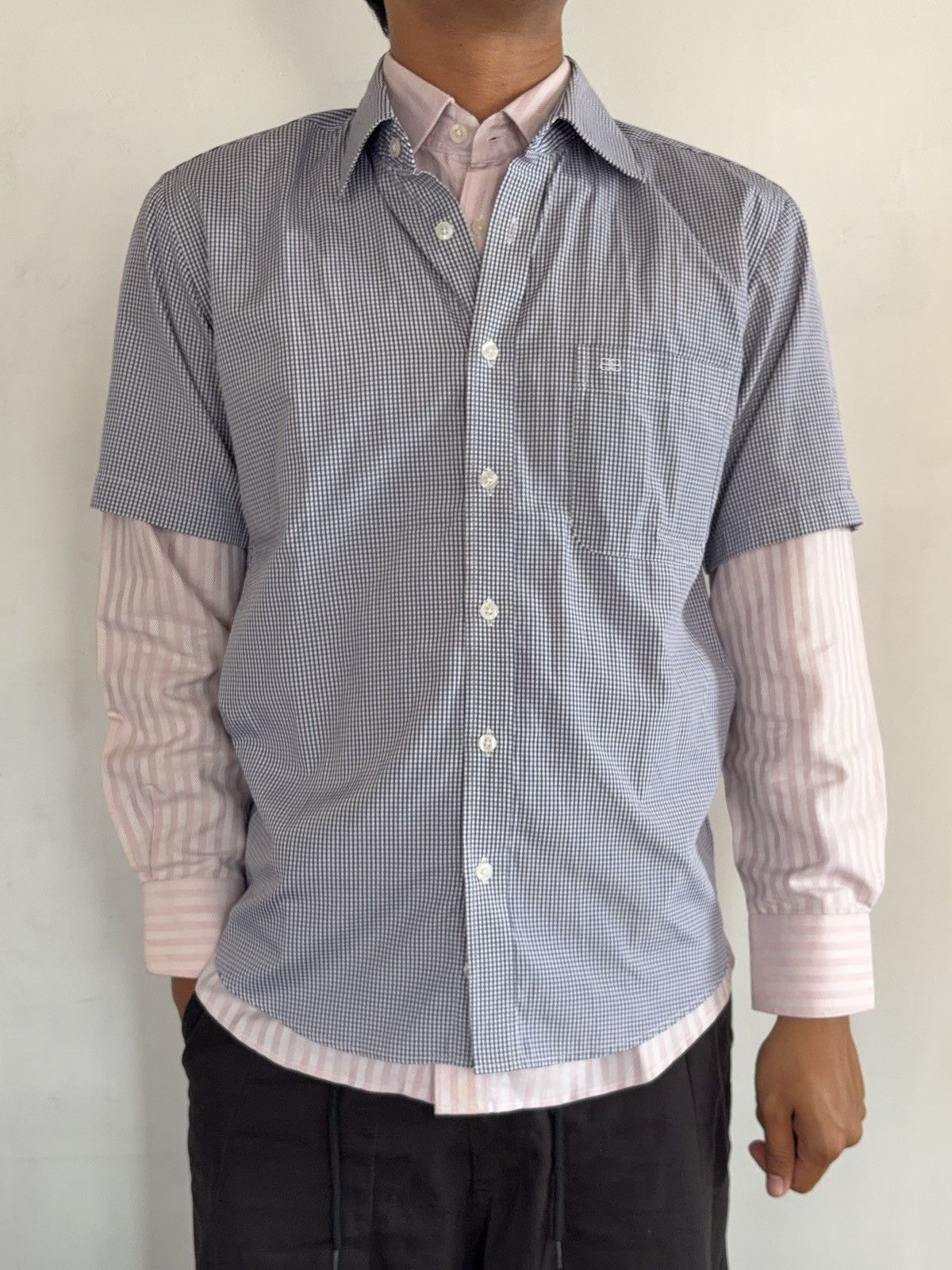 Balenciaga Balenciaga double layered vintage shirt button Size US L / EU 52-54 / 3 - 2 Thumbnail