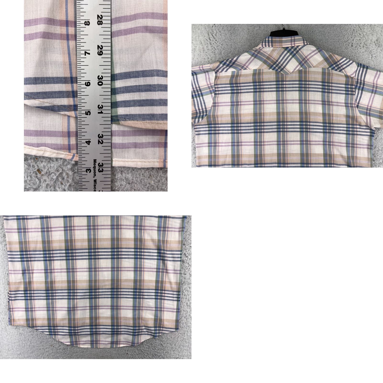 Vintage Sierra Ridge Shirt Mens 2XL XXL Blue Beige Purple Plaid Pearl Snap Western Button-Up Casual Workwear Size US XXL / EU 58 / 5 - 9 Thumbnail