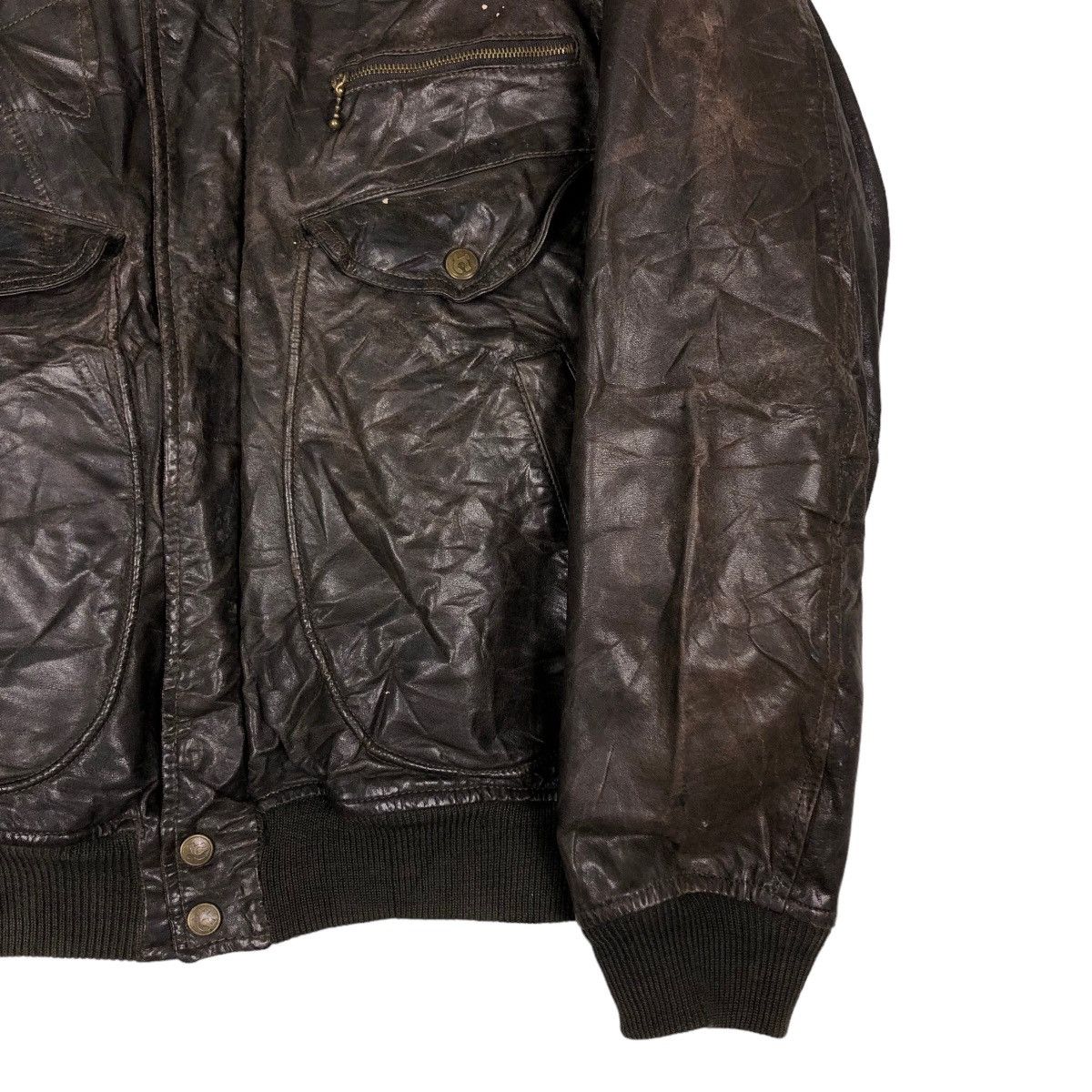 Japanese Brand 🔥Vintage Fly Leather Jacket JC Havard Japan Issey Miyake Size US L / EU 52-54 / 3 - 5 Thumbnail