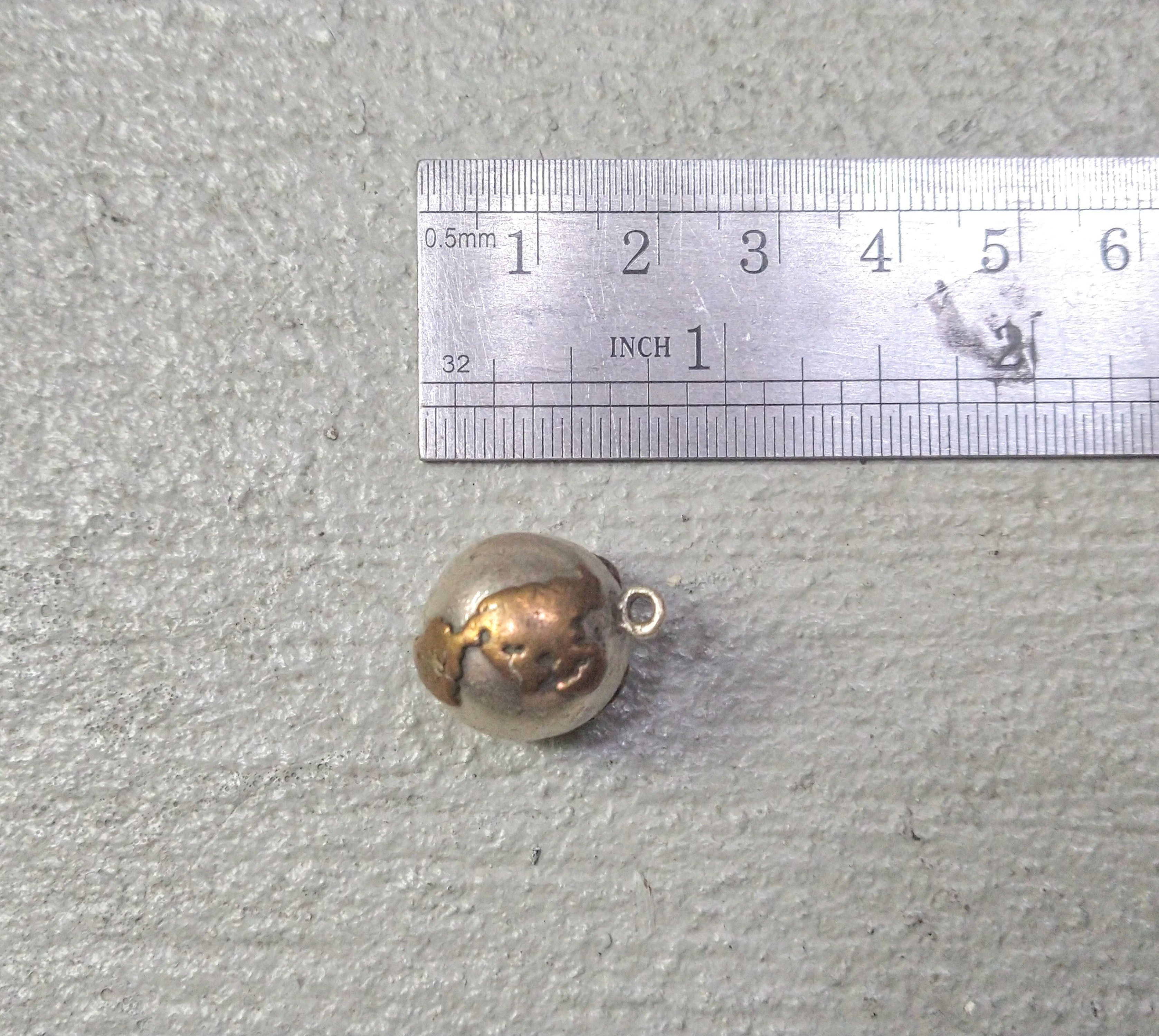 Jewelry × Vintage Vintage Sterling Silver Pendant Earth World Chime Brass Size ONE SIZE - 8 Thumbnail