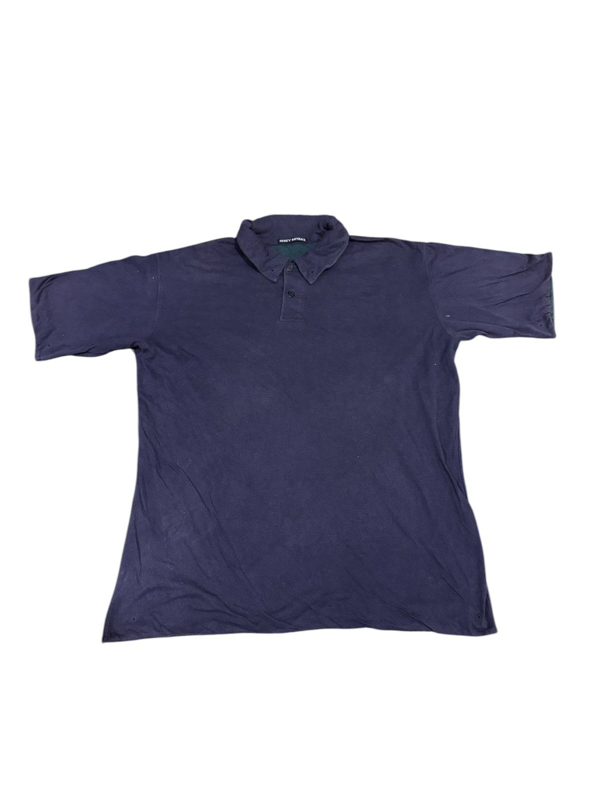 Homme Plisse Issey Miyake × Issey Miyake × Vintage Vintage Issey Miyake Polo Shirt Green Inside Size US L / EU 52-54 / 3 - 1 Thumbnail