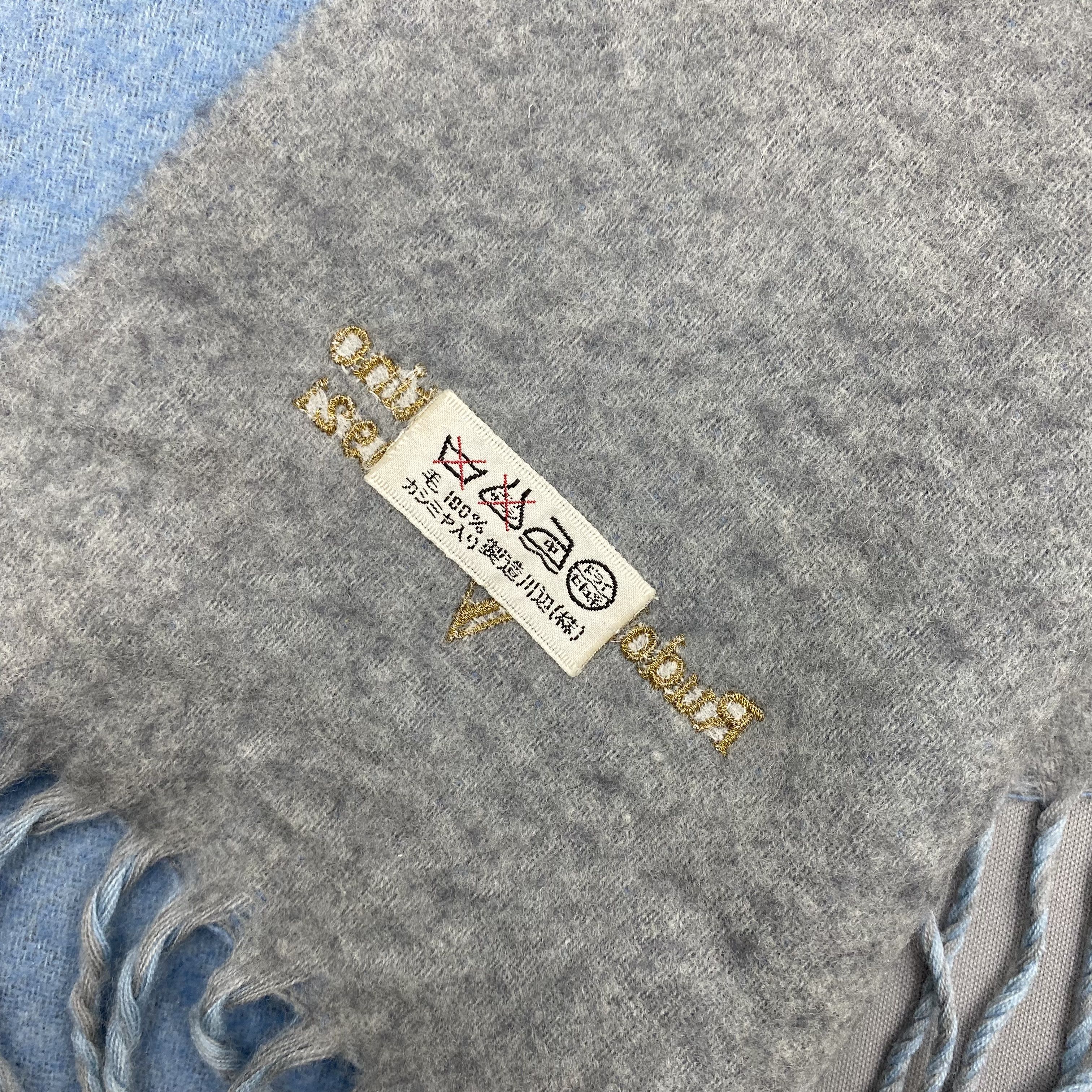 Japanese Brand Vintage Rudolph Valentino Scarf Muffler Fringe Wool Scarves Size ONE SIZE - 6 Thumbnail