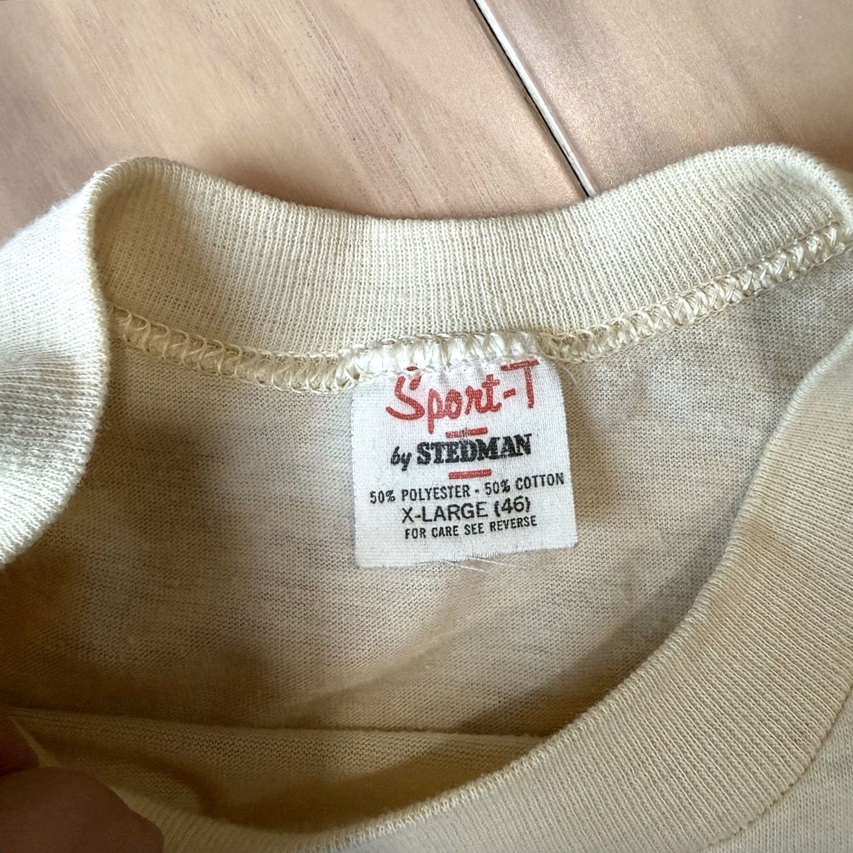 Vintage Vintage Scarecrow Shirt XL Ivory Cotton 80s USA Logo Short Sleeve Men's T-Shirt Size US XL / EU 56 / 4 - 6 Thumbnail