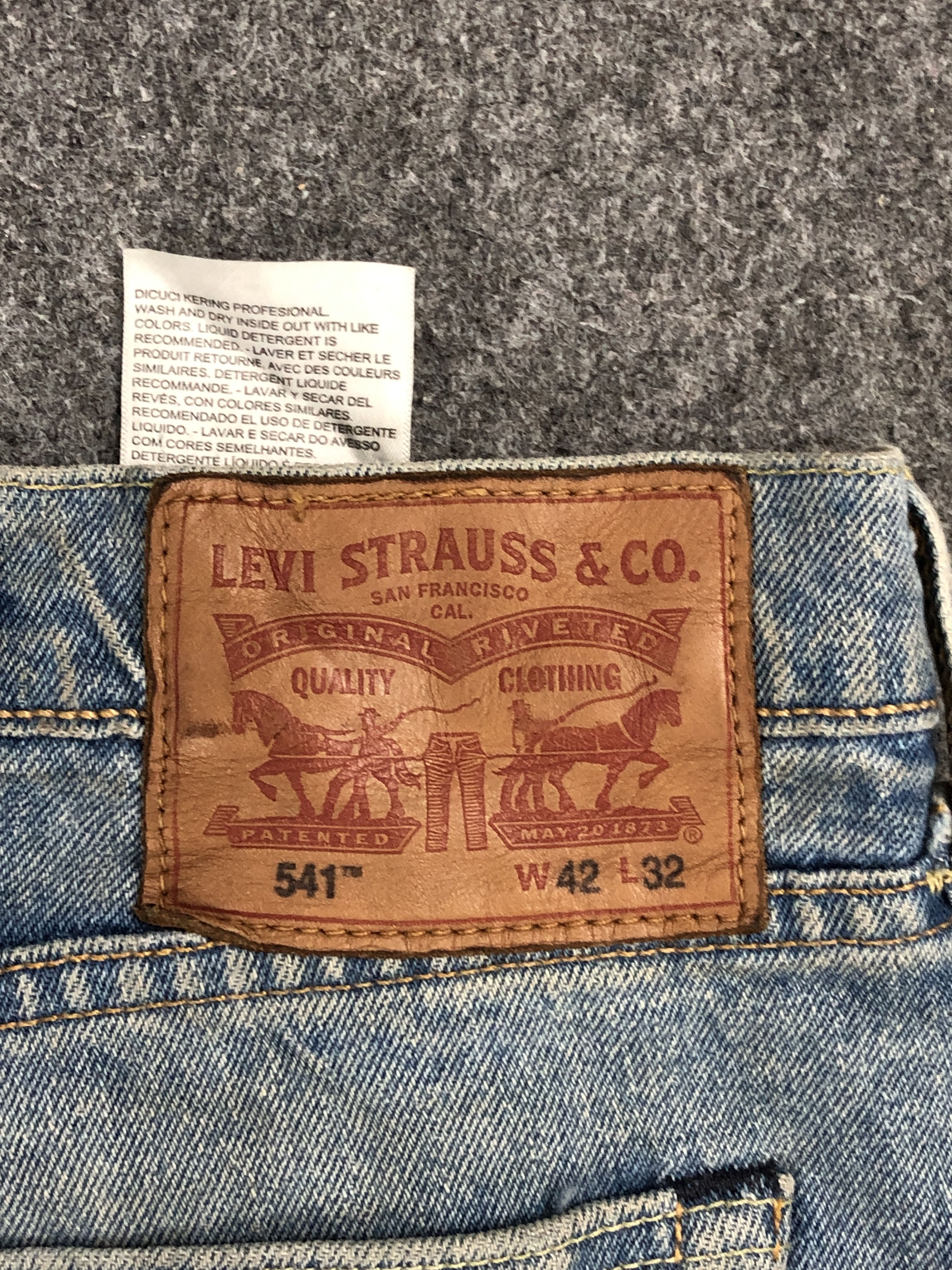 Levi's Dirty Faded Blue Vintage Levi's 541 Jeans DP2254 Size US 43 - 5 Thumbnail