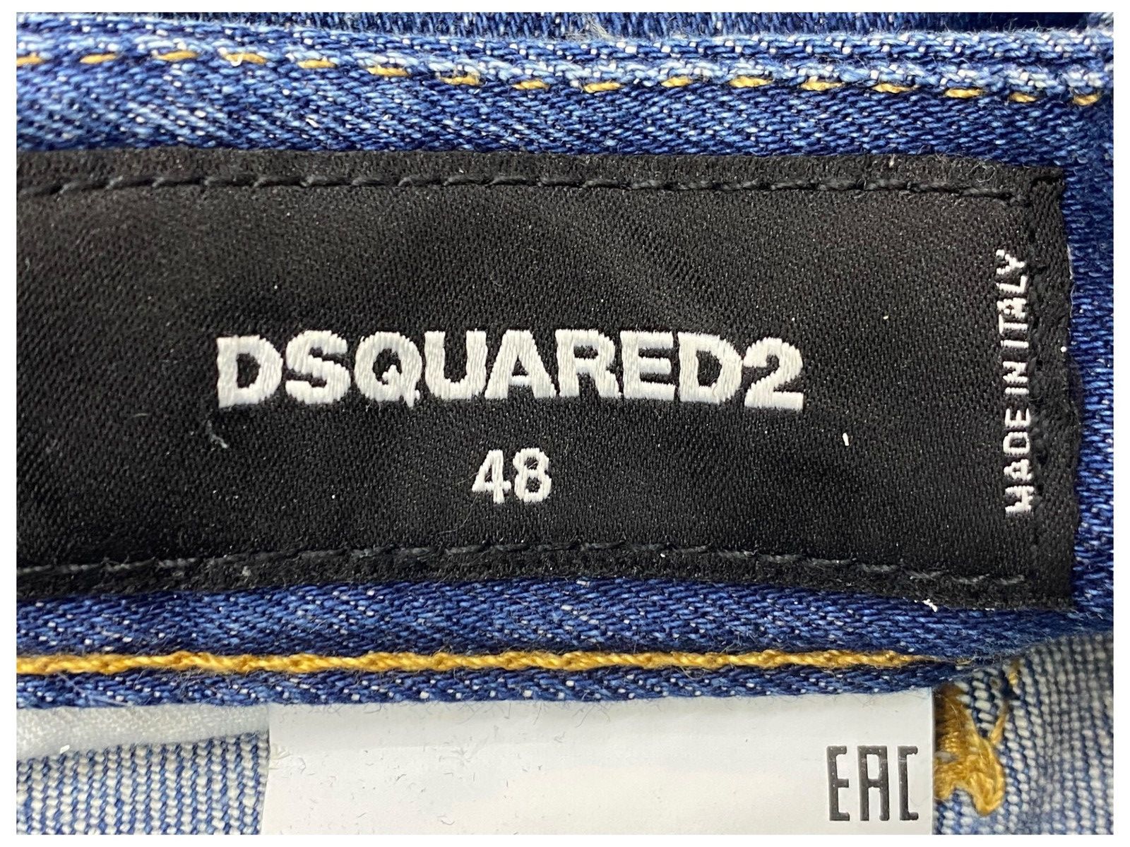 Dsquared2 Dsquared2 Faded Wash Whisker Style Straight Cut Jeans Size US 32 / EU 48 - 13 Thumbnail
