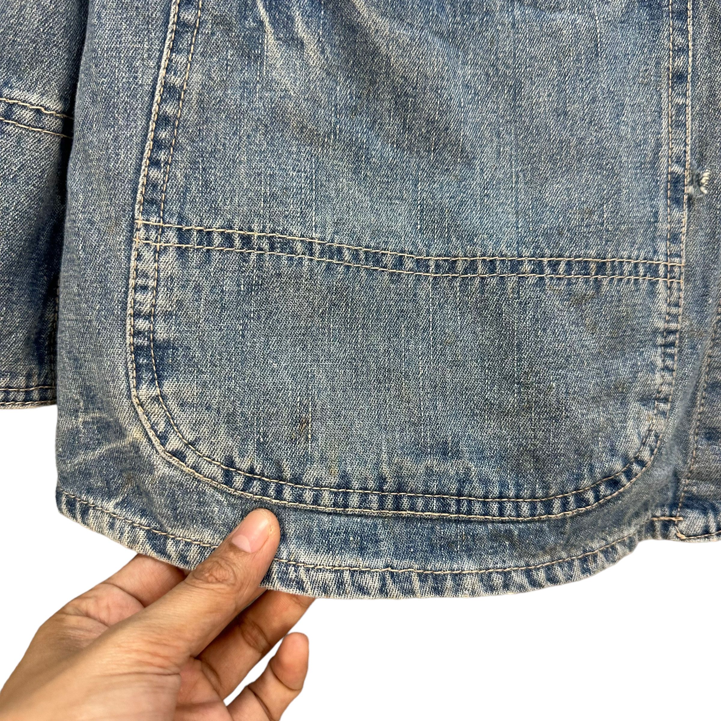 Japanese Brand US NAVAL WASHED DENIM CHORE JACKET #7985-195 Size US L / EU 52-54 / 3 - 4 Thumbnail