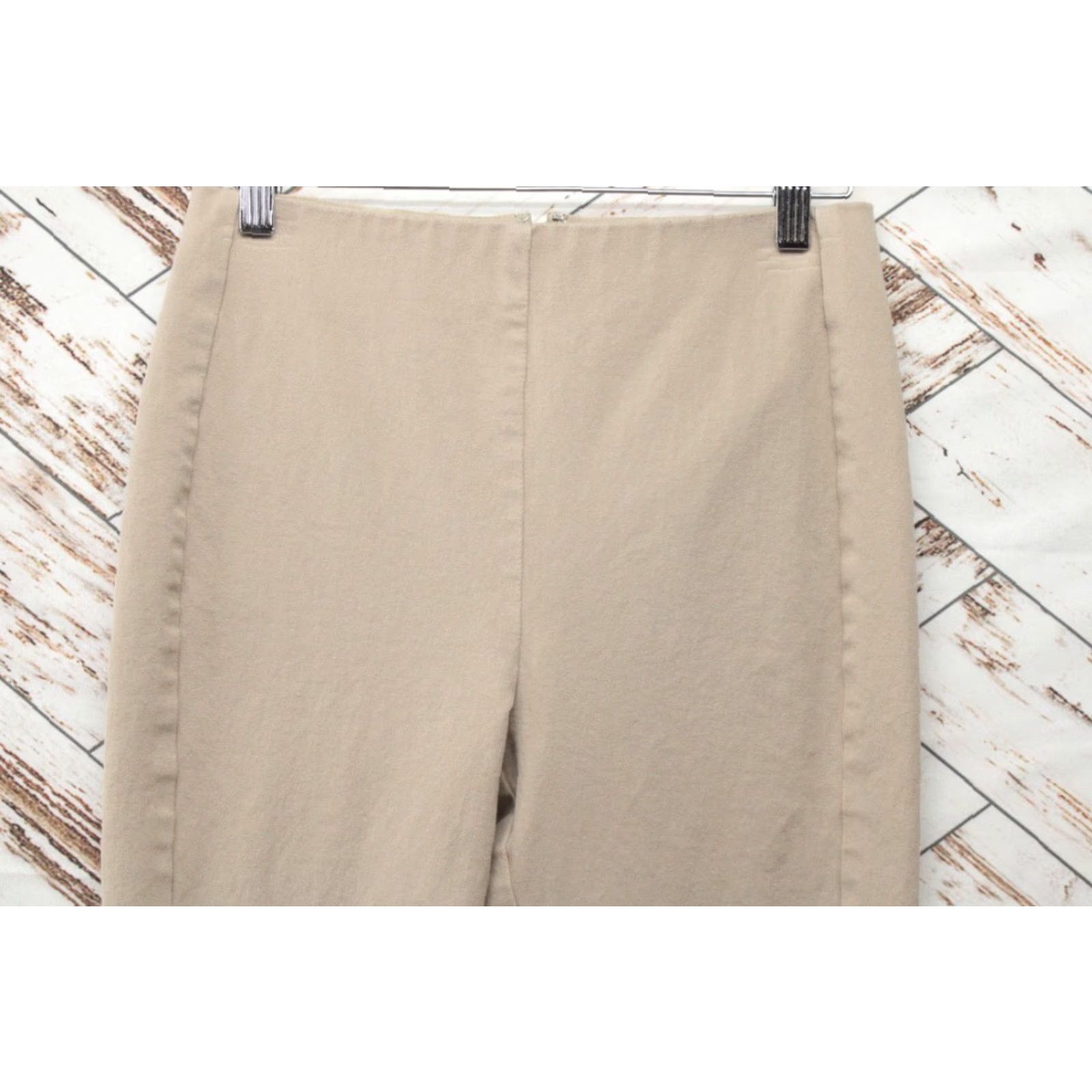 Elie Tahari Elie Tahari Skinny Pants Womens Small Tan Zippered Stretch Flat Front No Pocktet Size 28" / US 6 / IT 42 - 2 Thumbnail