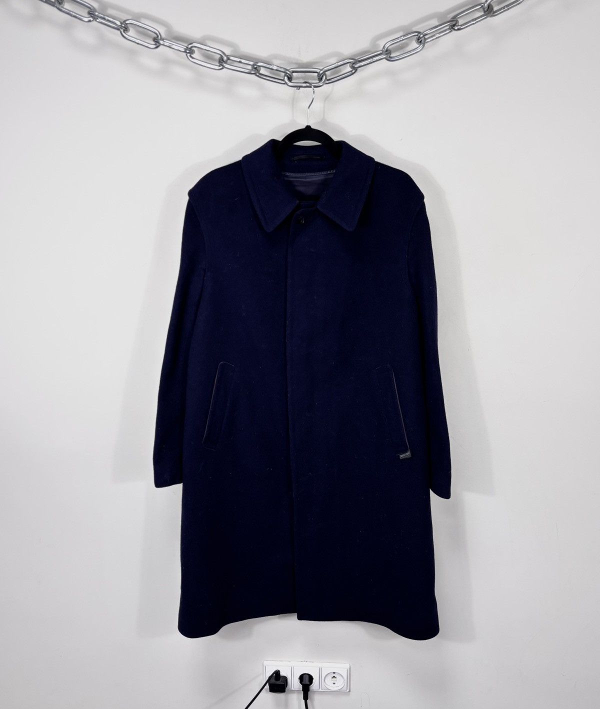 Other Vintage Lodenfrey Men’s Navy Blue Wool Long Coat Overcoat Size US M / EU 48-50 / 2 - 1 Thumbnail