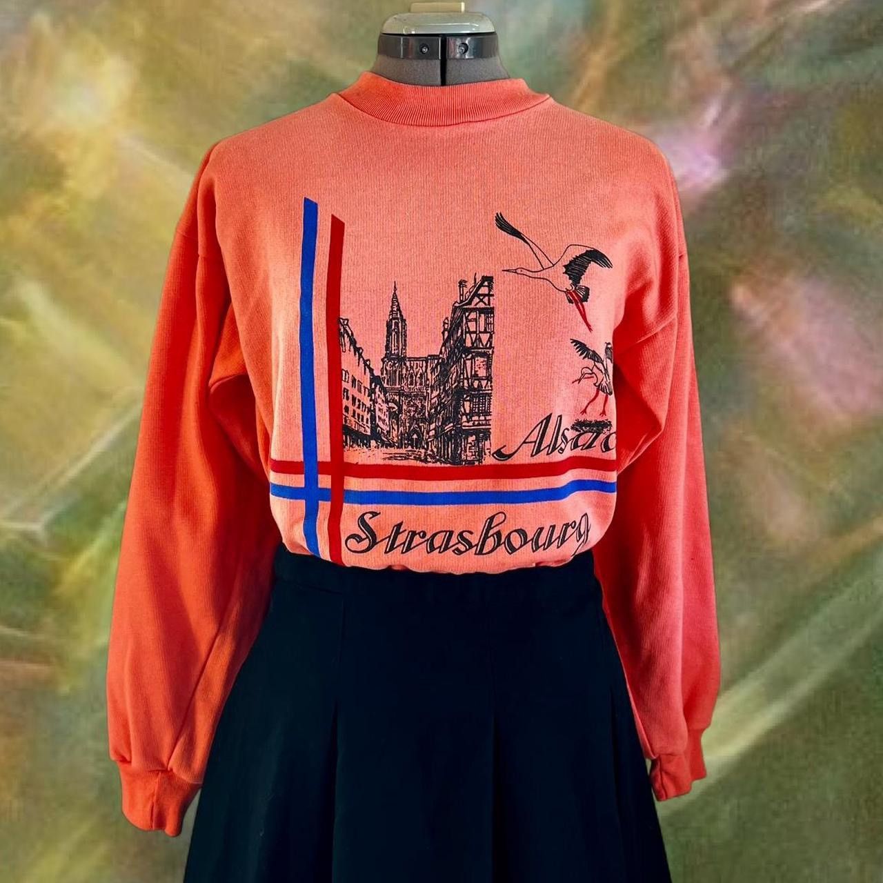 Other Vintage salmon pink vintage 80s Strasbourg sweatshirt Size S / US 4 / IT 40 - 1 Thumbnail