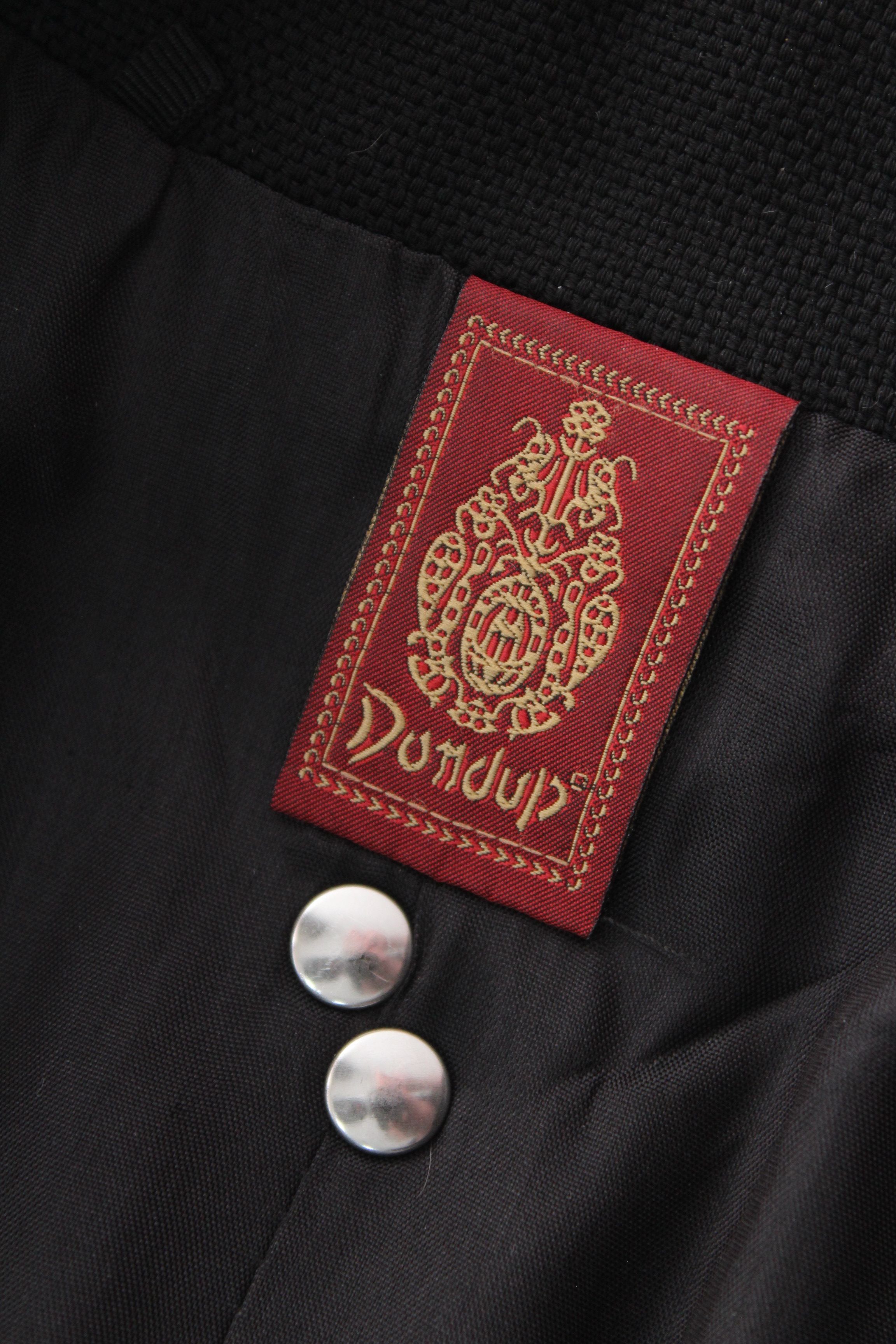 Dondup Dondup Black Wool Double-Breasted Coat Made in Italy Size M / US 6-8 / IT 42-44 - 12 Thumbnail