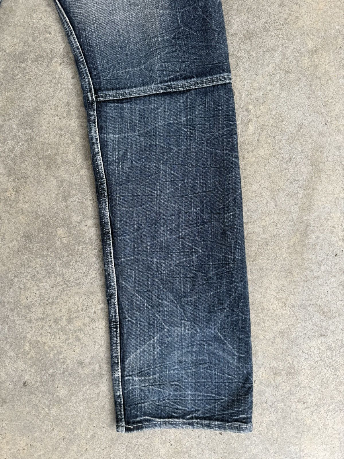 Japanese Brand Japanese Double Waist Dominate Embroidered Distressed Jeans Size US 33 - 12 Thumbnail