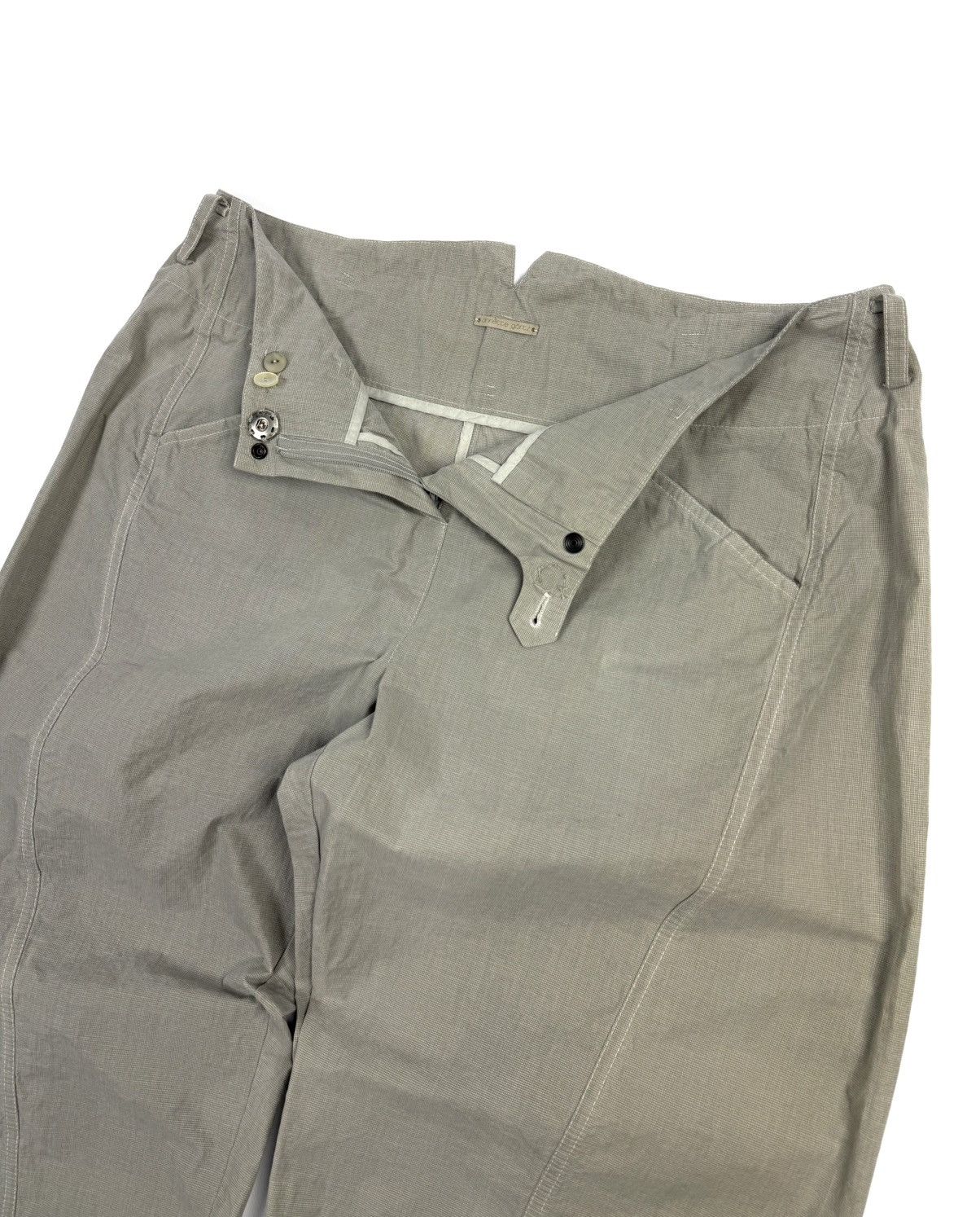 Annette Gortz Annette Görtz Rare Waxed Pants Gingham Beige L/XL Avantgarde Size 36" / US 14 / IT 50 - 8 Thumbnail