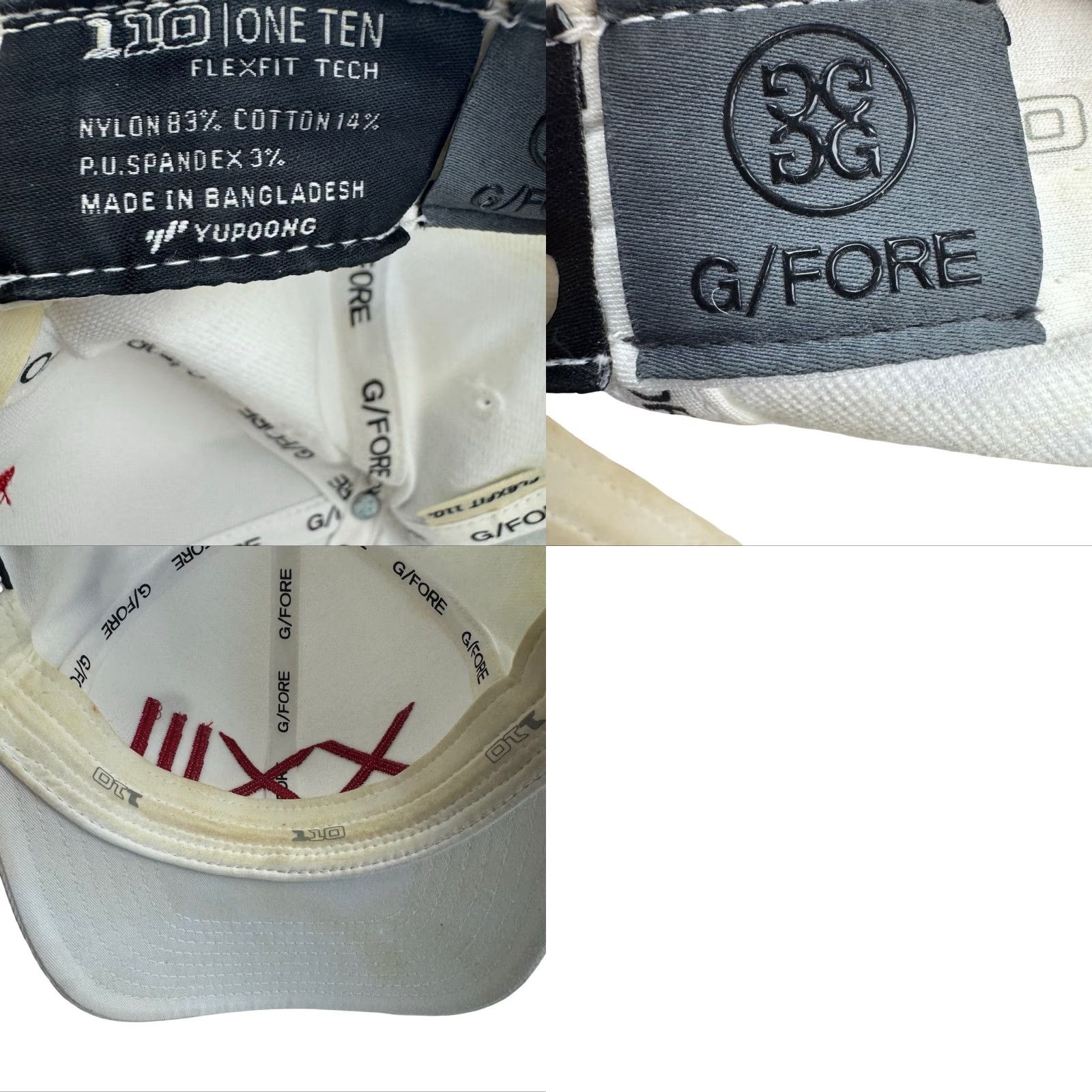 G/FORE Grove XXIII G/Fore Hat Michael Jordan Golf Snapback Cap Hat - White/Red Size ONE SIZE - 8 Thumbnail