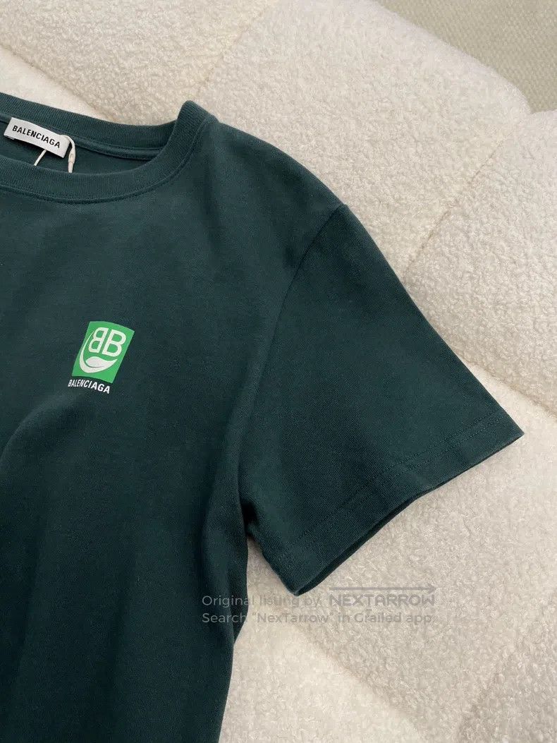 Balenciaga Balenciaga Green Short Sleeve T-Shirt Size US L / EU 52-54 / 3 - 8 Thumbnail