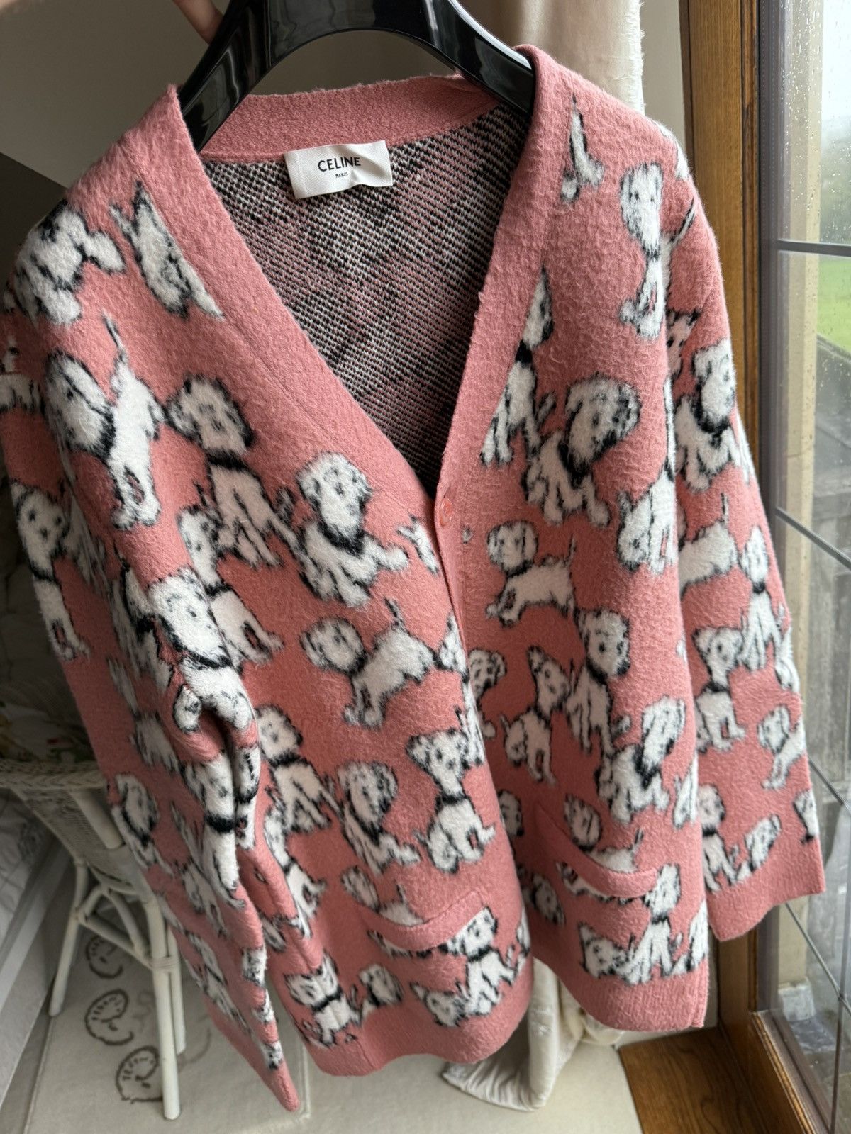 Celine SS22 Celine cosmic cruiser pink puppy cardigan Hedi XL Size US XL / EU 56 / 4 - 24 Thumbnail
