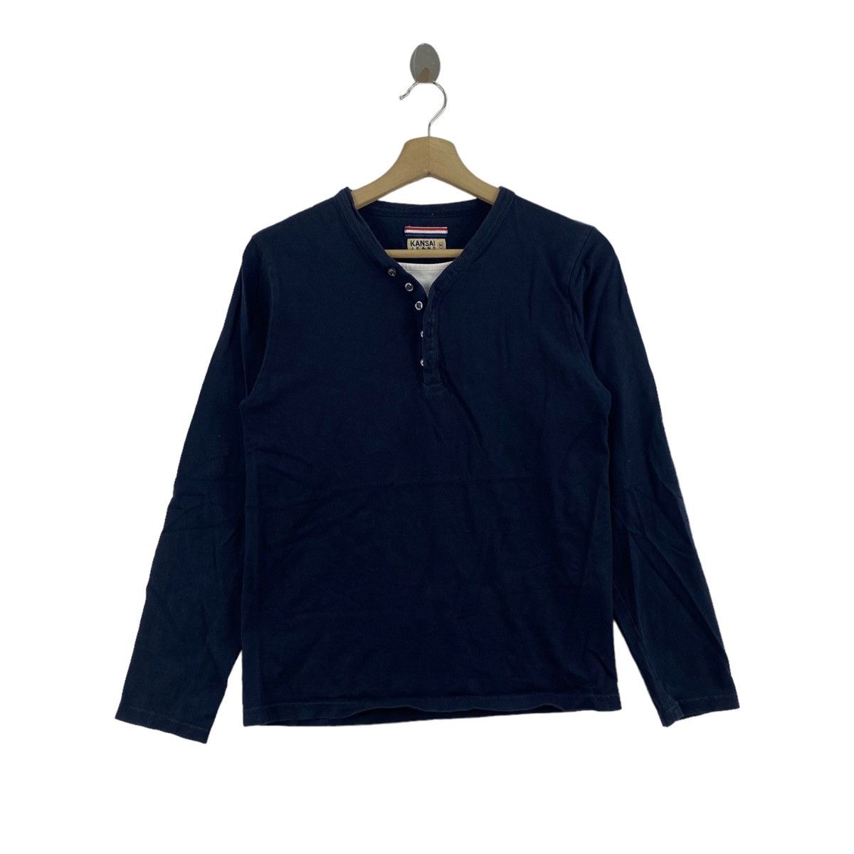Japanese Brand KANSAI JEANS Japanese Brand Navy Long Sleeve Shirt Size US M / EU 48-50 / 2 - 1 Thumbnail
