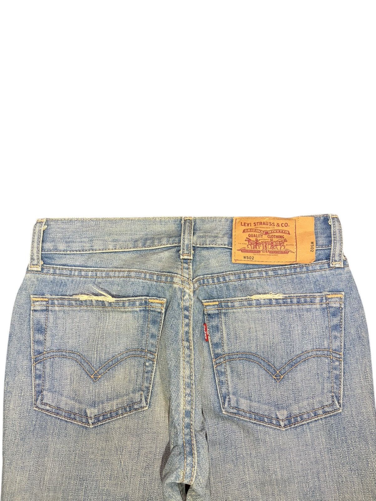 Levi's Vintage 90s Levis 502 Rusty Wash Distressed Jeans Size 26" / US 2 / IT 38 - 4 Thumbnail