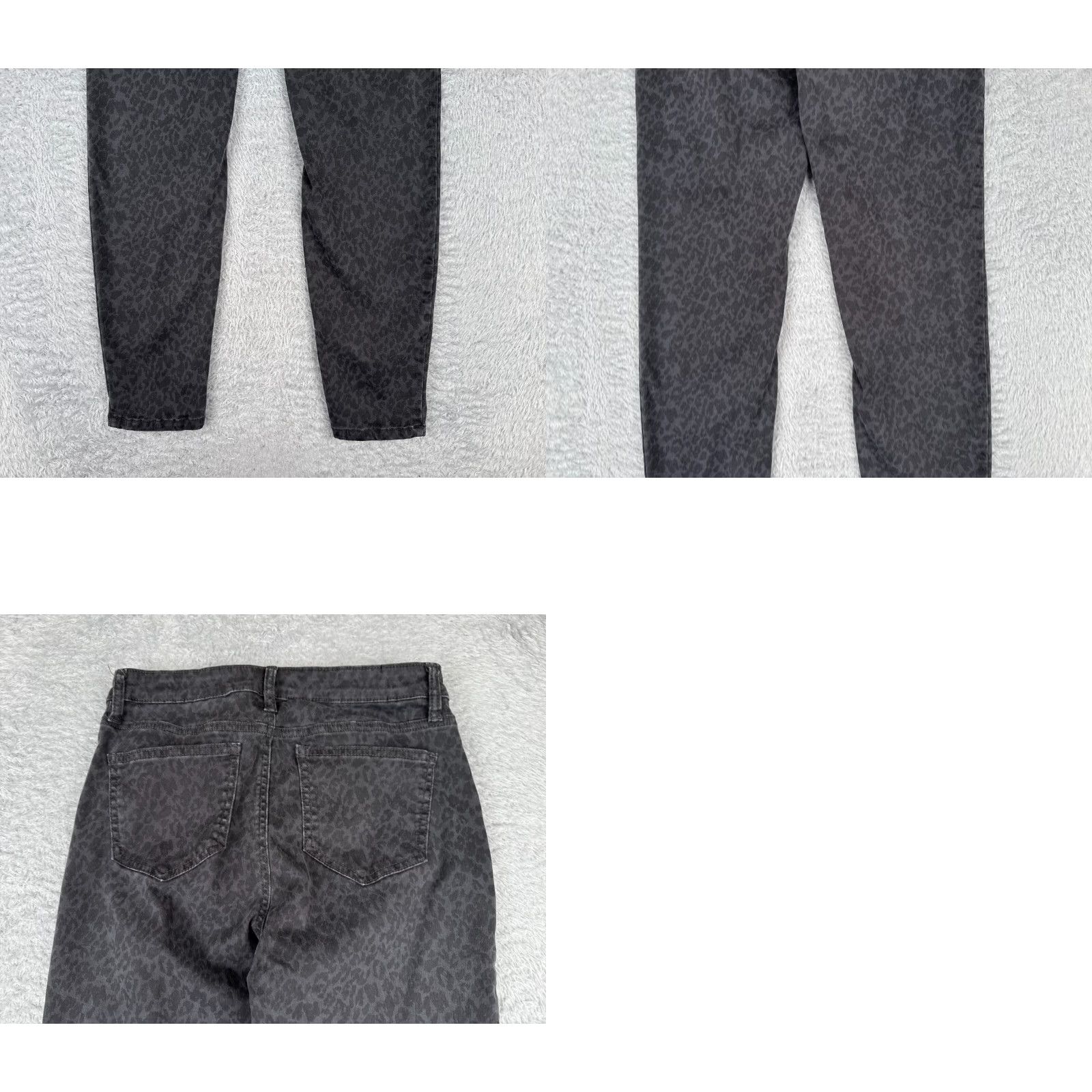 Buffalo David Bitton Buffalo Jeans Womens 4 Mid Rise Skinny 28x28 Black Gray Leopard Hanna High Skinny 28in Inseam 28in 5-Pocket Denim Cotton Blend Machine Washable Womens Size 27" / US 4 / IT 40 - 10 Thumbnail