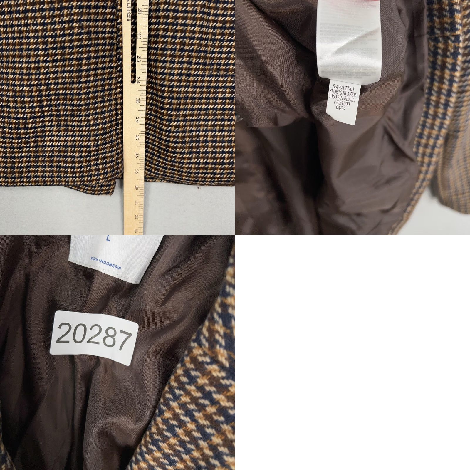 Old Navy Old Navy Blazer Womens Large Brown Plaid Sports Coat Double Breasted Academia Blazer Women L Brown Plaid Size L / US 10 / IT 46 - 9 Thumbnail