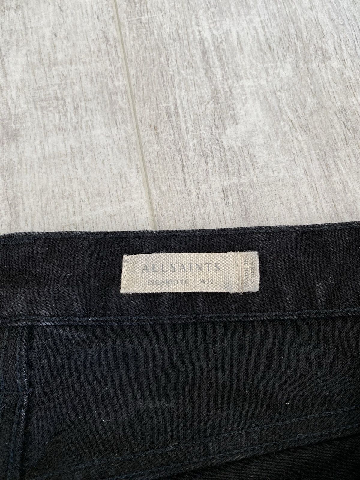 Allsaints Allsaints Mens Cotton Black Washed Denim Jeans Pants Size 32 Size US 32 / EU 48 - 14 Thumbnail