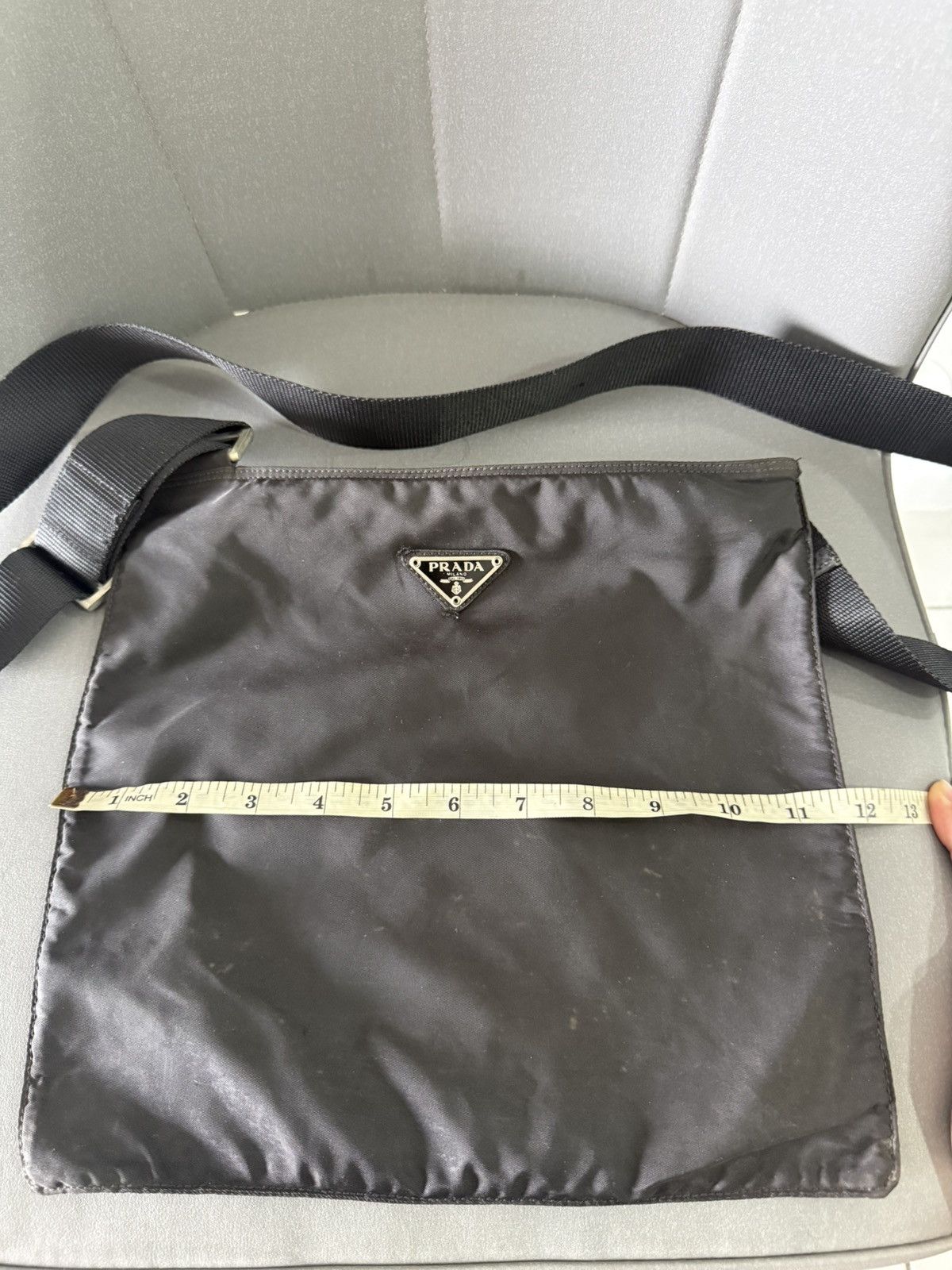 Prada Vintage Prada Medium Black Crossbody Sling Bag Size ONE SIZE - 13 Thumbnail