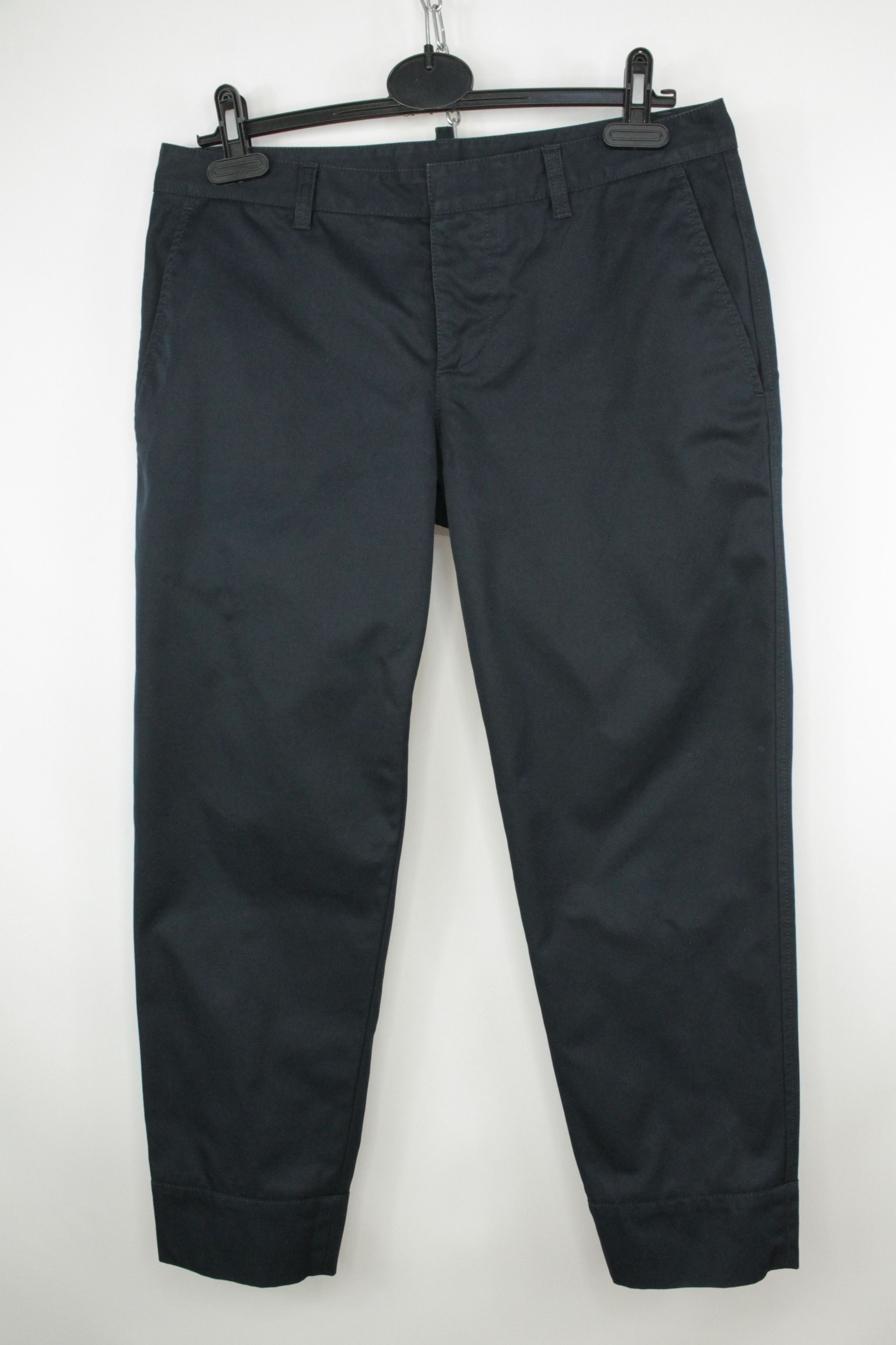 Dsquared2 Dsquared2 Navy Twill Cotton Cropped Chino Pants Women's Size 27" / US 4 / IT 40 - 1 Thumbnail