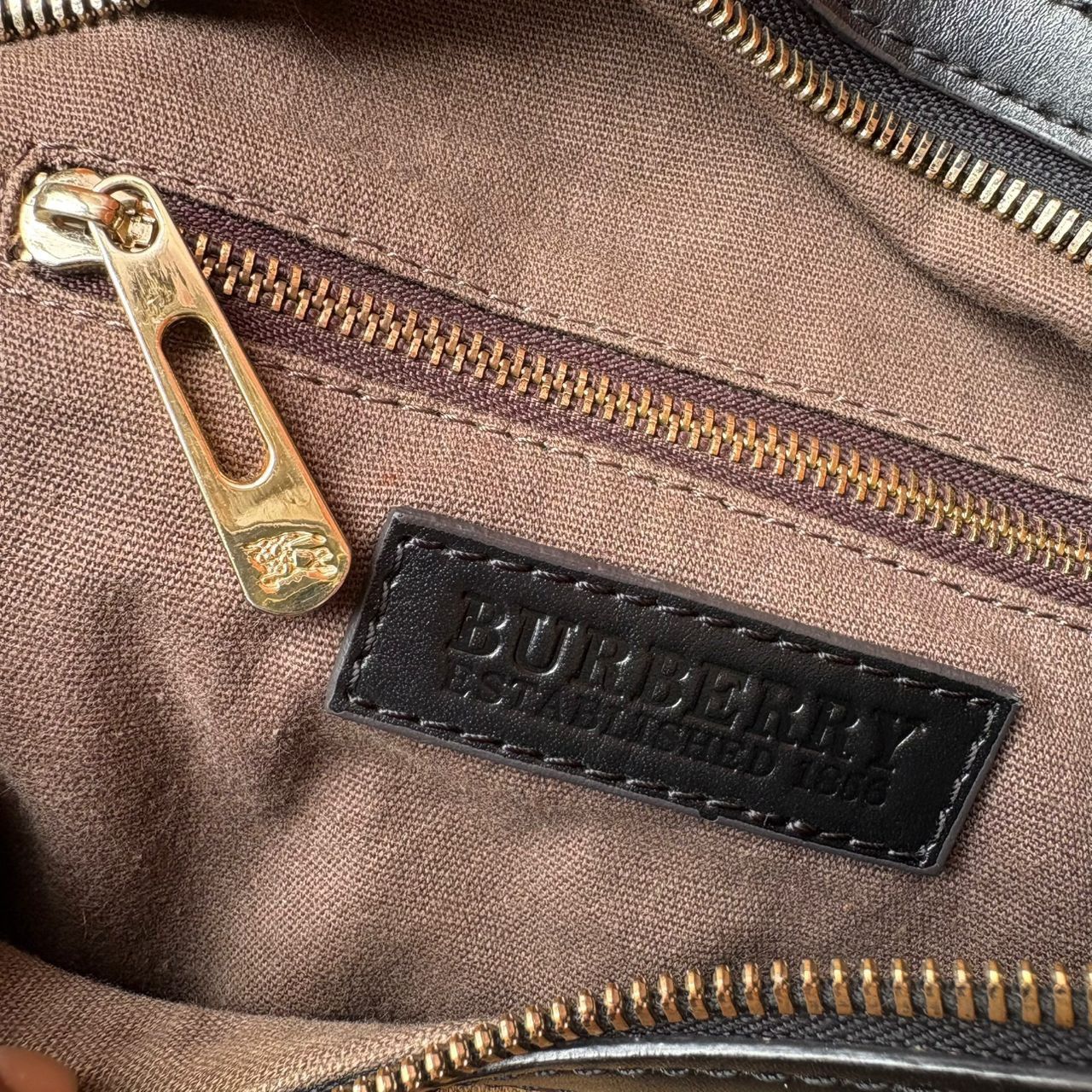 Burberry Burberry Vintage Haymarket Check Canvas & Leather Boston Bag Size ONE SIZE - 11 Thumbnail