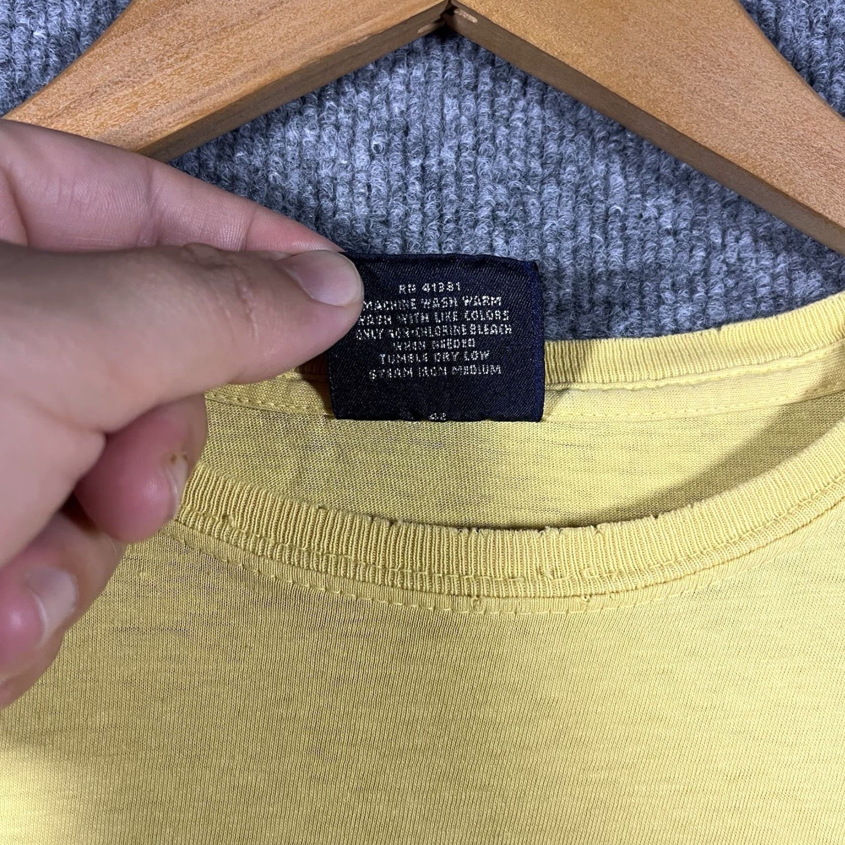 Polo Ralph Lauren VINTAGE Polo Ralph Lauren 90s Yellow Pony T Shirt Mens M 100% Cotton Short Sleeve Crew Neck Size US M / EU 48-50 / 2 - 4 Thumbnail