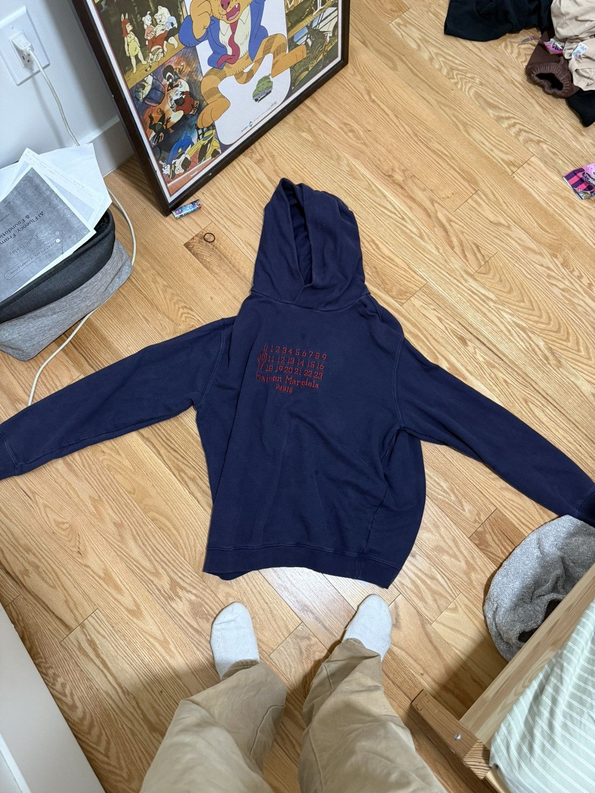 Maison Margiela Maison Margiela Embroided Numbers Logo Hoodie