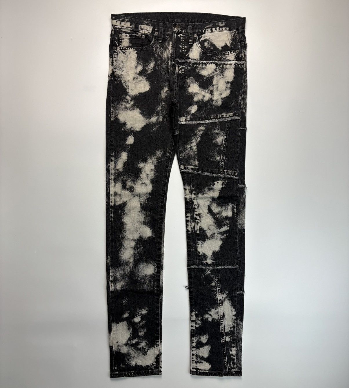 Deconstructed Denim Bleached Pant
