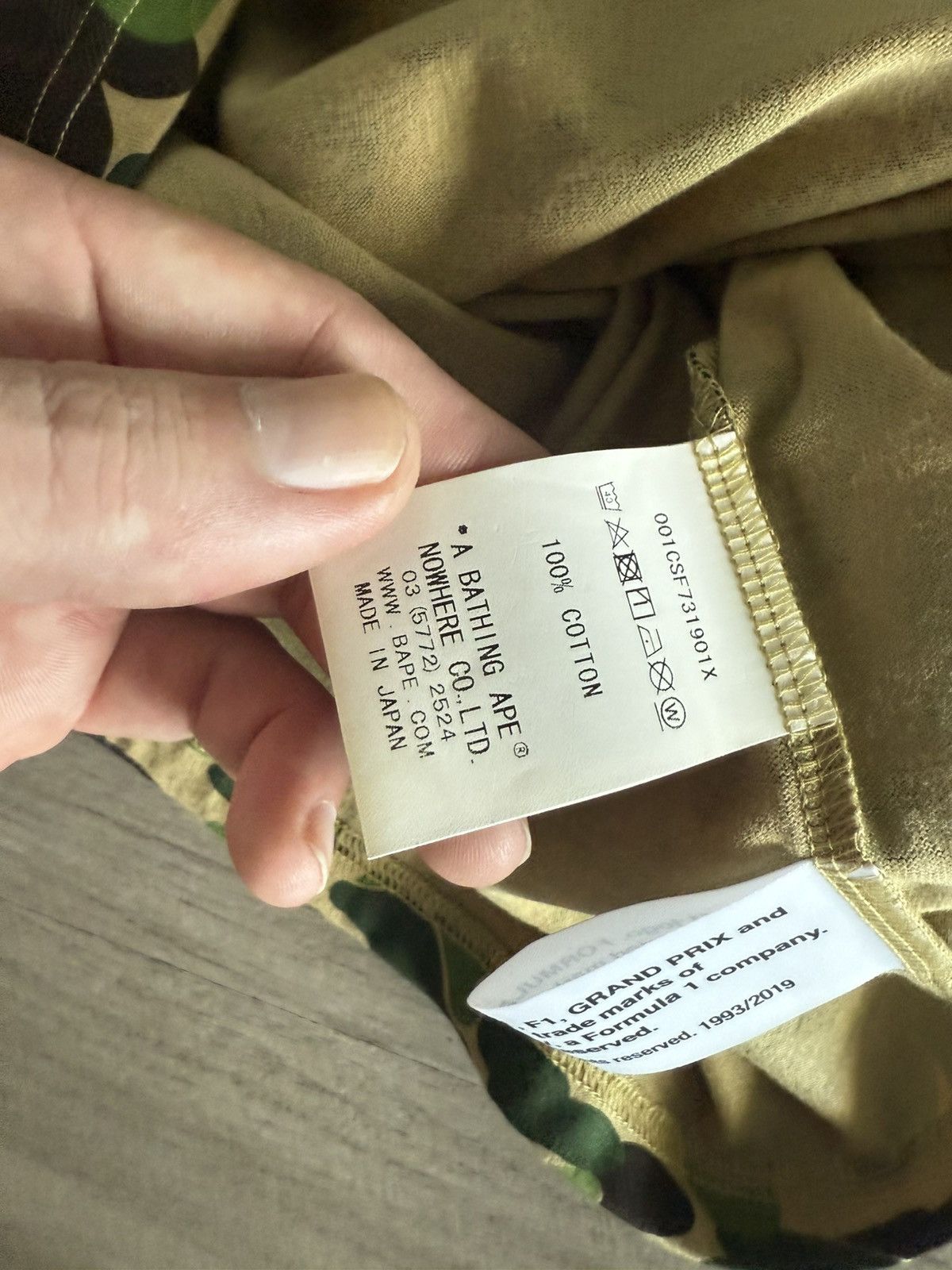 Bape Bape x Formula 1 Tee Size US XL / EU 56 / 4 - 8 Thumbnail