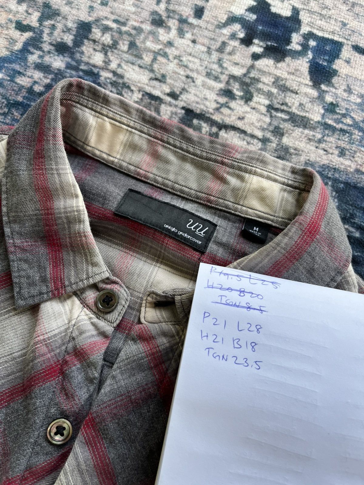 Undercover × Uniqlo 🔥Uniqlo X undercover Shadow Plaid Tartan Shirt Button up Size US M / EU 48-50 / 2 - 10 Thumbnail