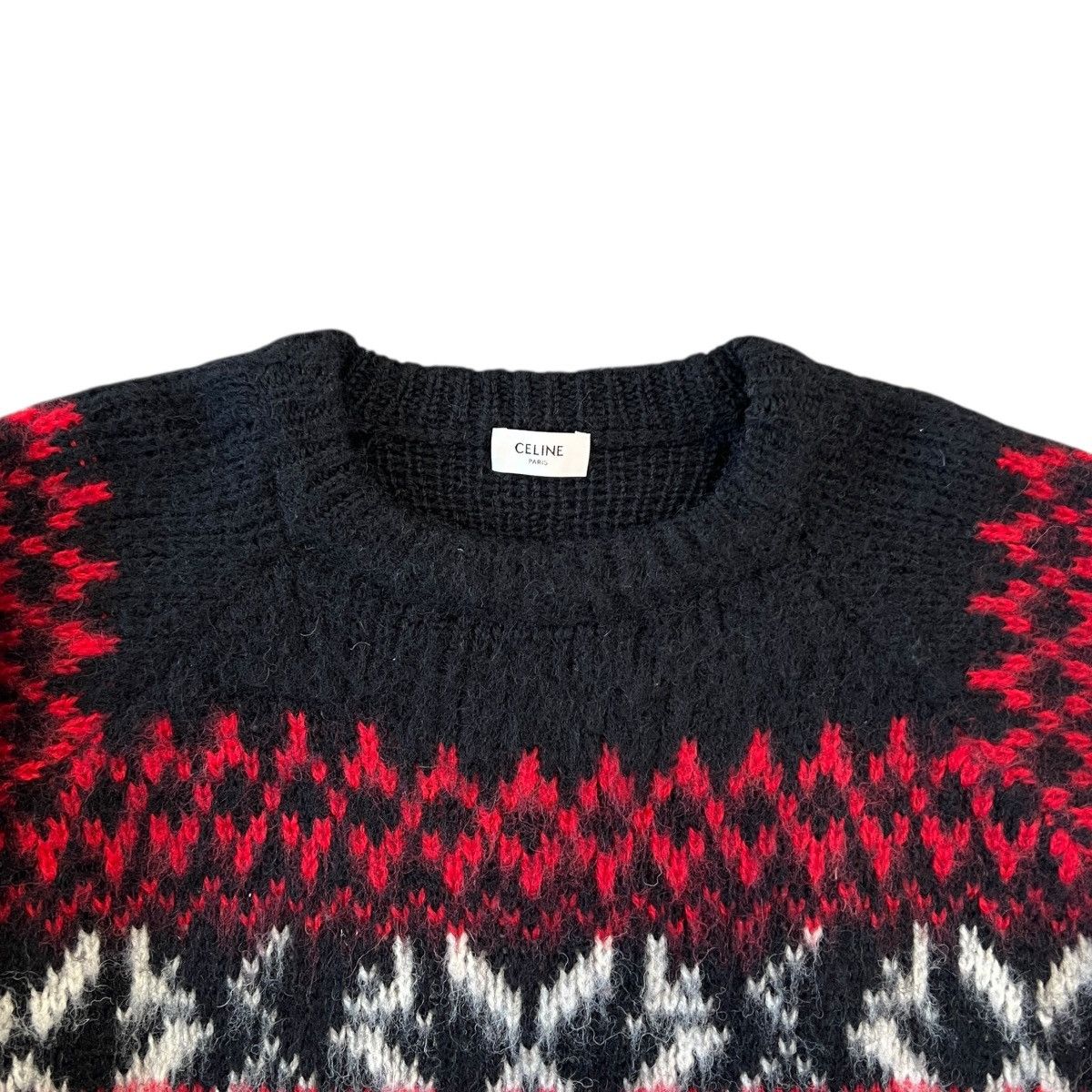 Celine CELINE 2022AW Hedi Slimane Fair Isle Jacquard Knit Sweater Size US S / EU 44-46 / 1 - 3 Thumbnail