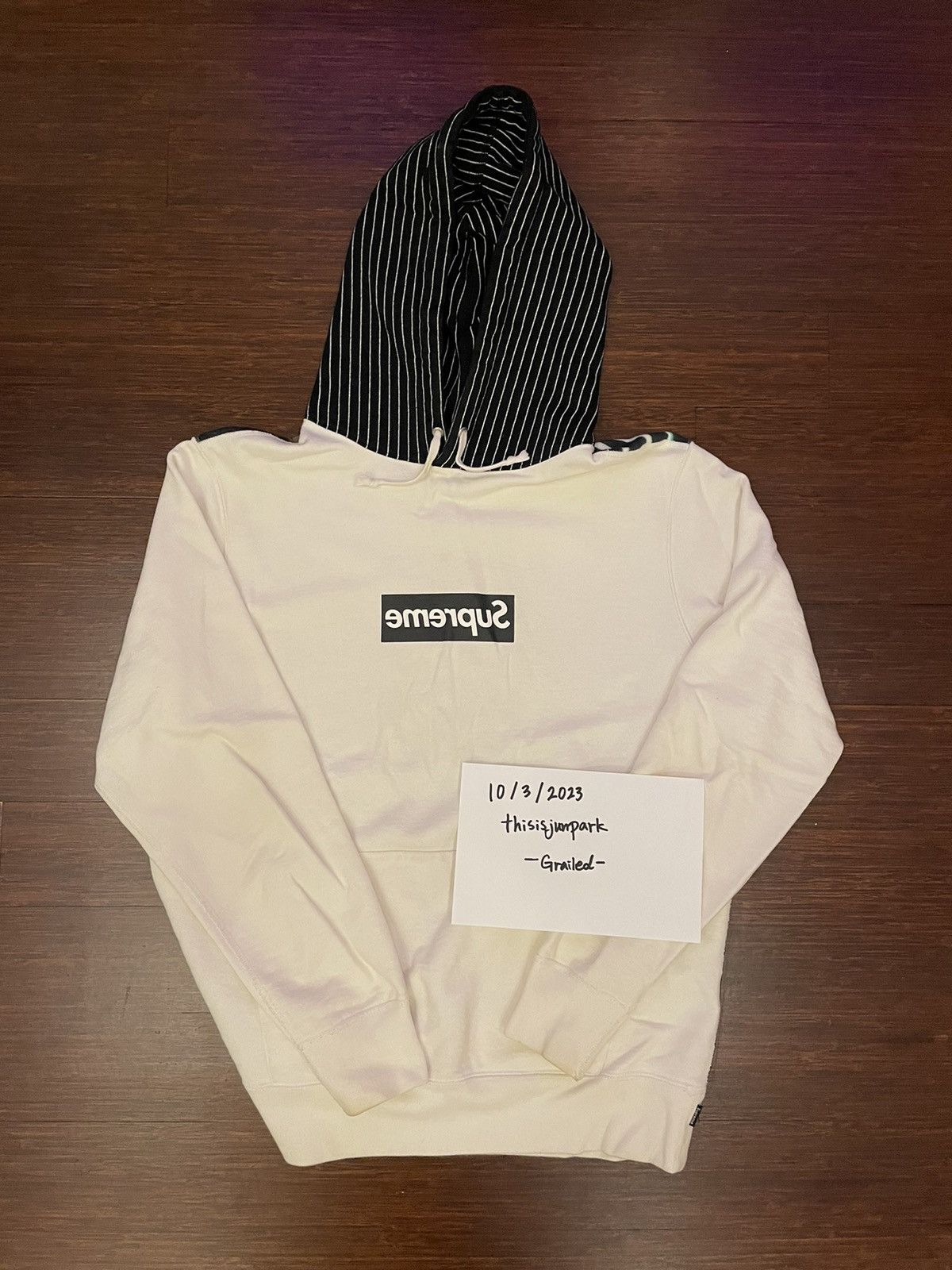 Cdg box logo hoodie hot sale