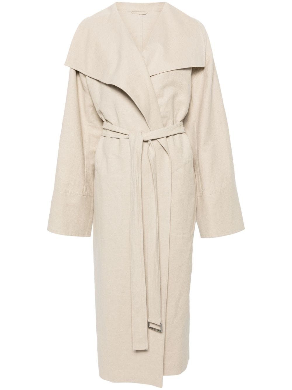 SIGNATURE LINEN COAT