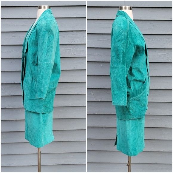 Vintage Vintage 80s Turquoise Suede Leather Western Boho Cayenne Bla Size S / US 4 / IT 40 - 7 Thumbnail