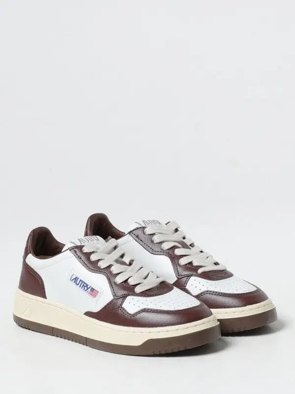 AUTRY o1y0426 Logo Low-Top Sneakers in Brown/White Size US 7 / EU 40 - 3 Thumbnail